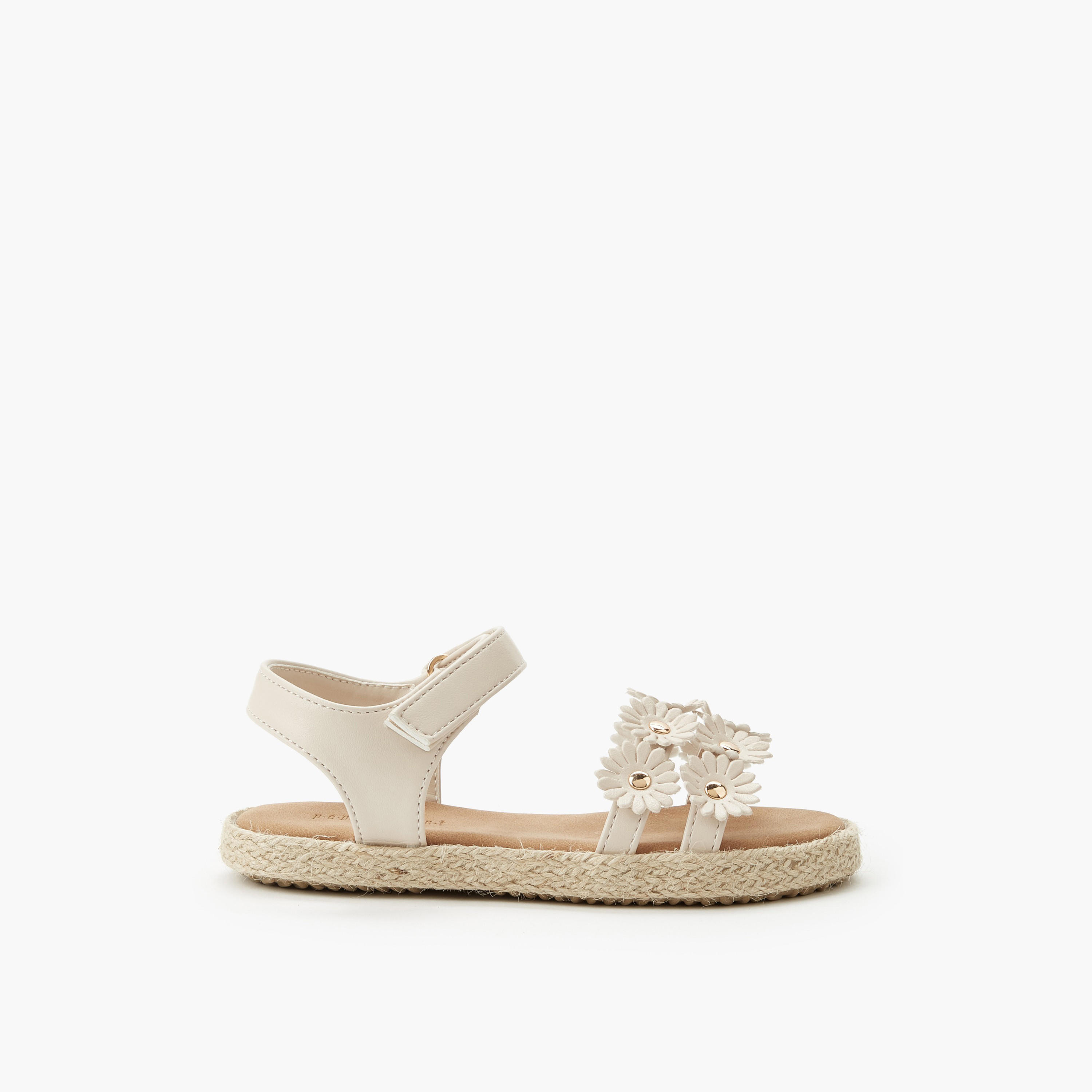 Peppermint Girls Floral Embellished Espadrille Sandals-girls-shoes-sandals-image-3