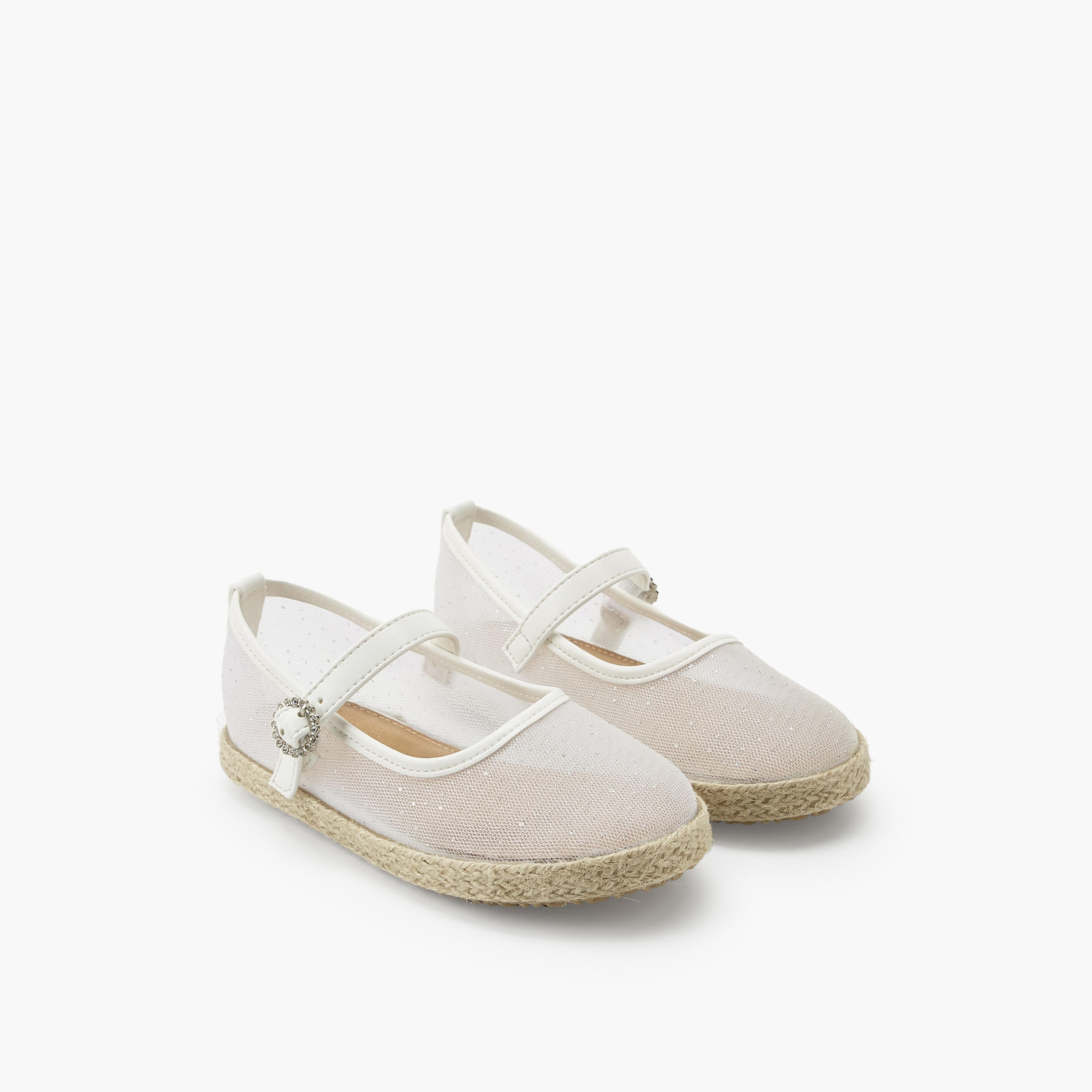 Peppermint Girls Hook & Loop Espadrille Mary Jane Shoes-girls-shoes-ballerinas-image-1