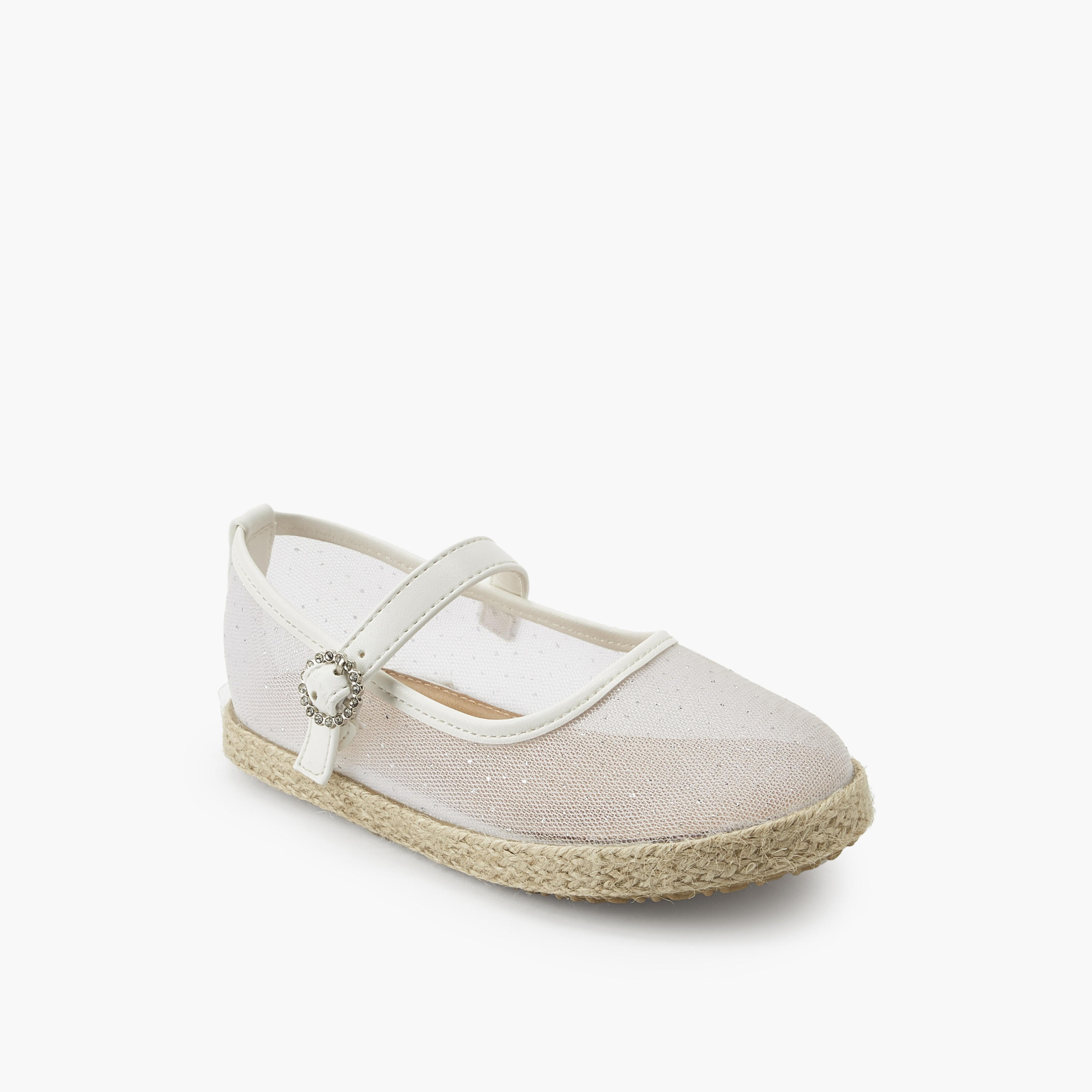 Peppermint Girls Hook & Loop Espadrille Mary Jane Shoes-girls-shoes-ballerinas-image-2
