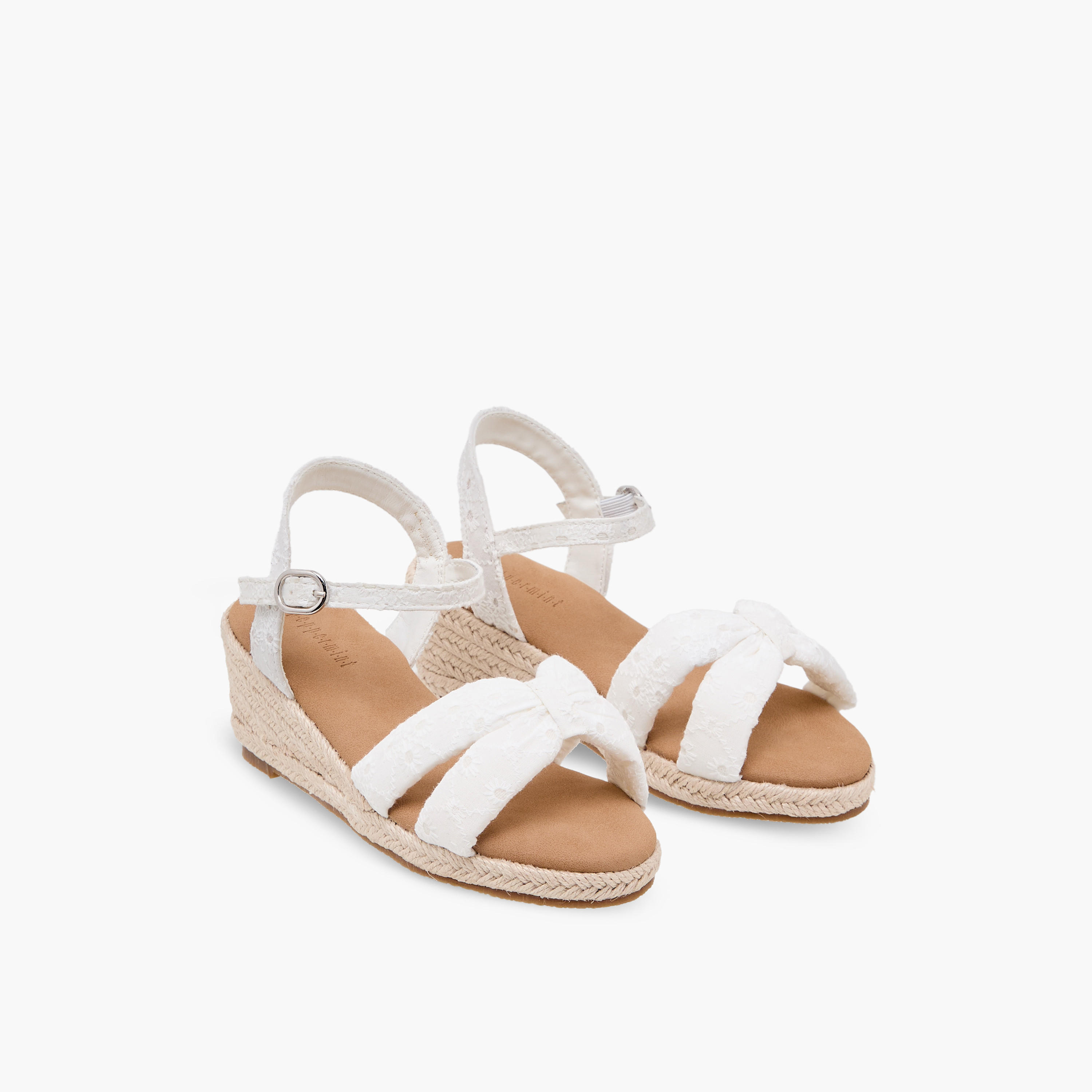صندل بكعب ويدج مطرز للبنات من بيبرمينت-girls-shoes-sandals-image-6
