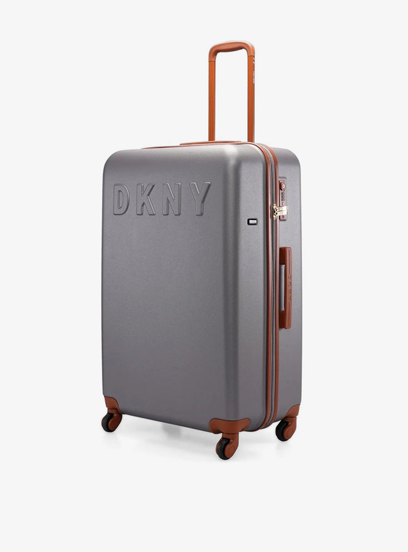 DKNY Logo Detail Hardcase Trolley Bag with Retractable Handle-travel-luggagesandbags-luggage-image-5