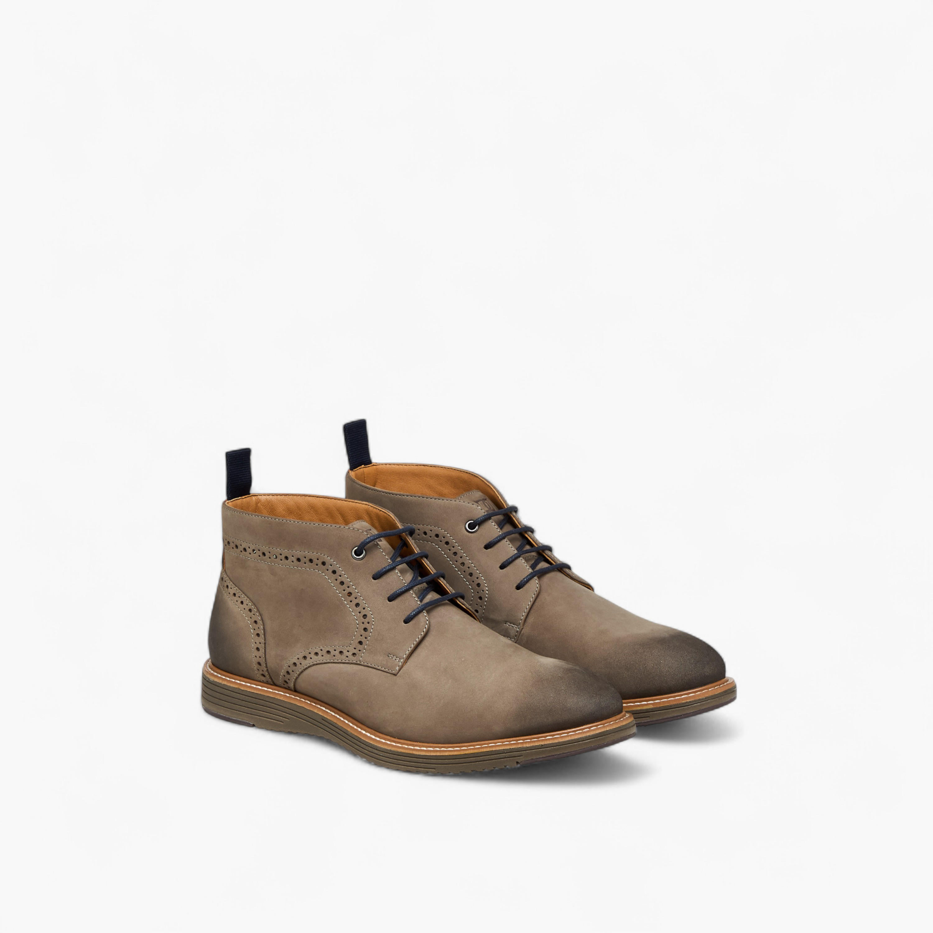 أبوت جلد سادة برباط للرجال من دوتشيني-men-shoes-boots-image-1