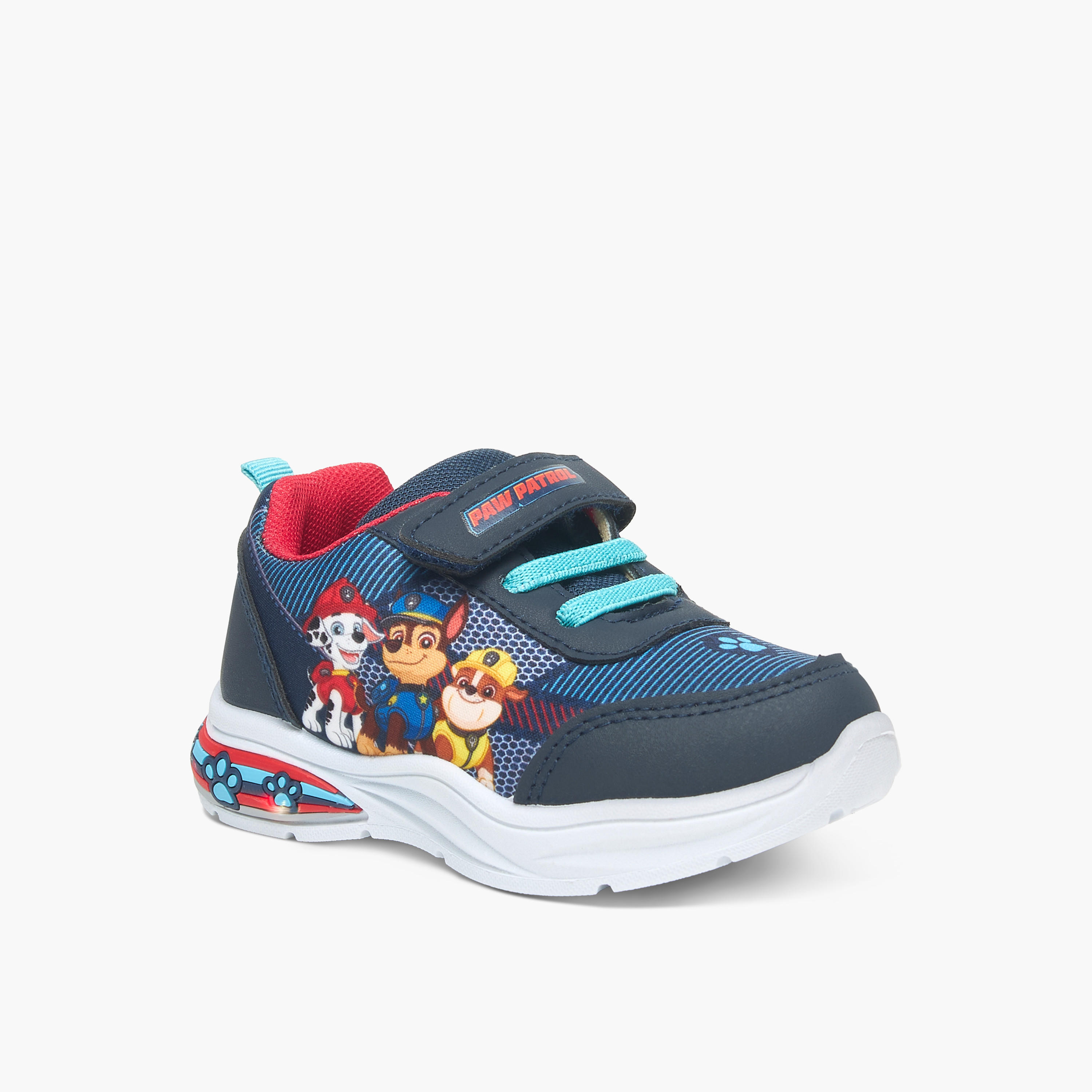 Paw Patrol Print Sneakers with Hook and Loop Closure-boys-shoes-sneakers-image-1