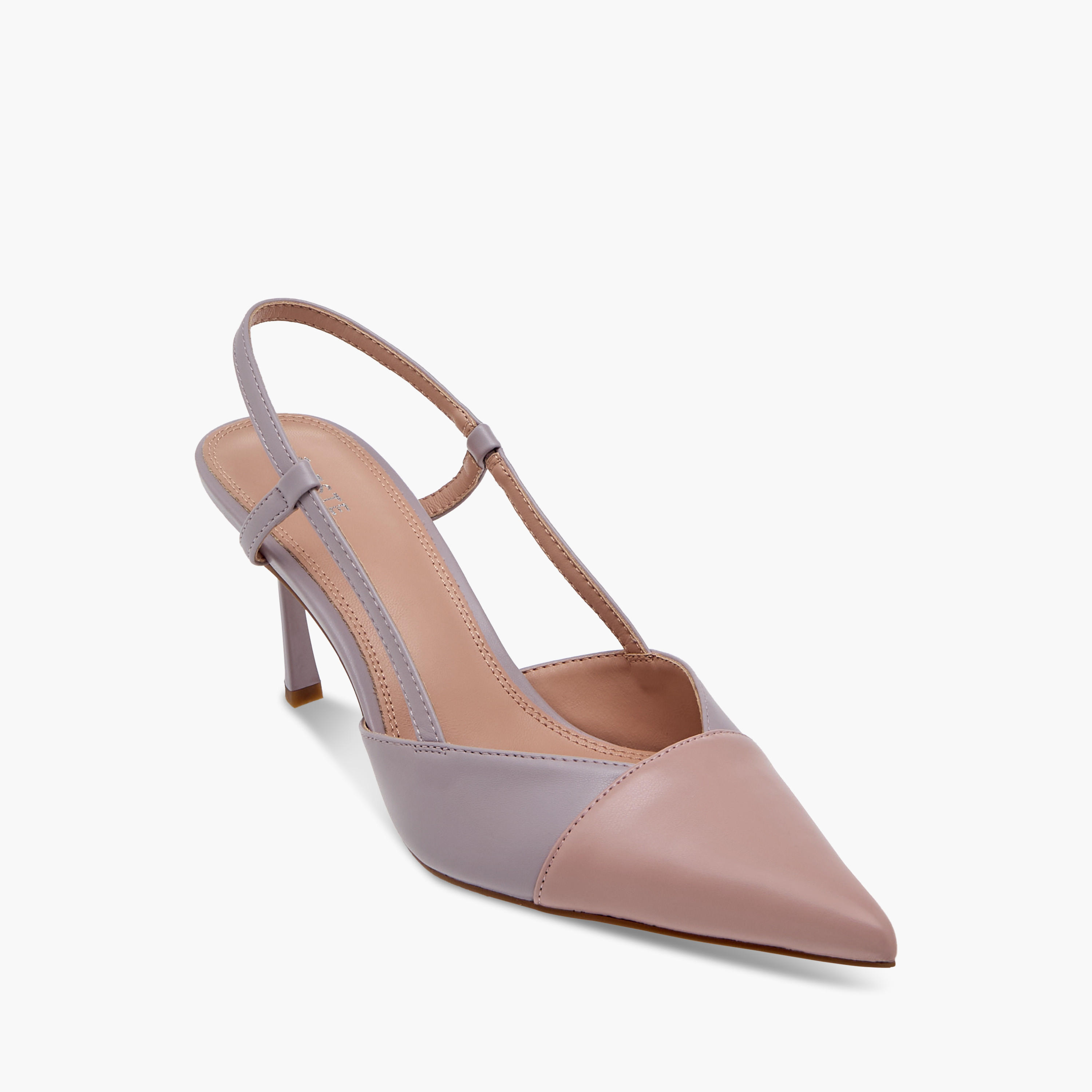 Celeste Women's Panelled Pointed Toe Slingback Shoes with Stiletto Heels-women-shoes-heels-image-2