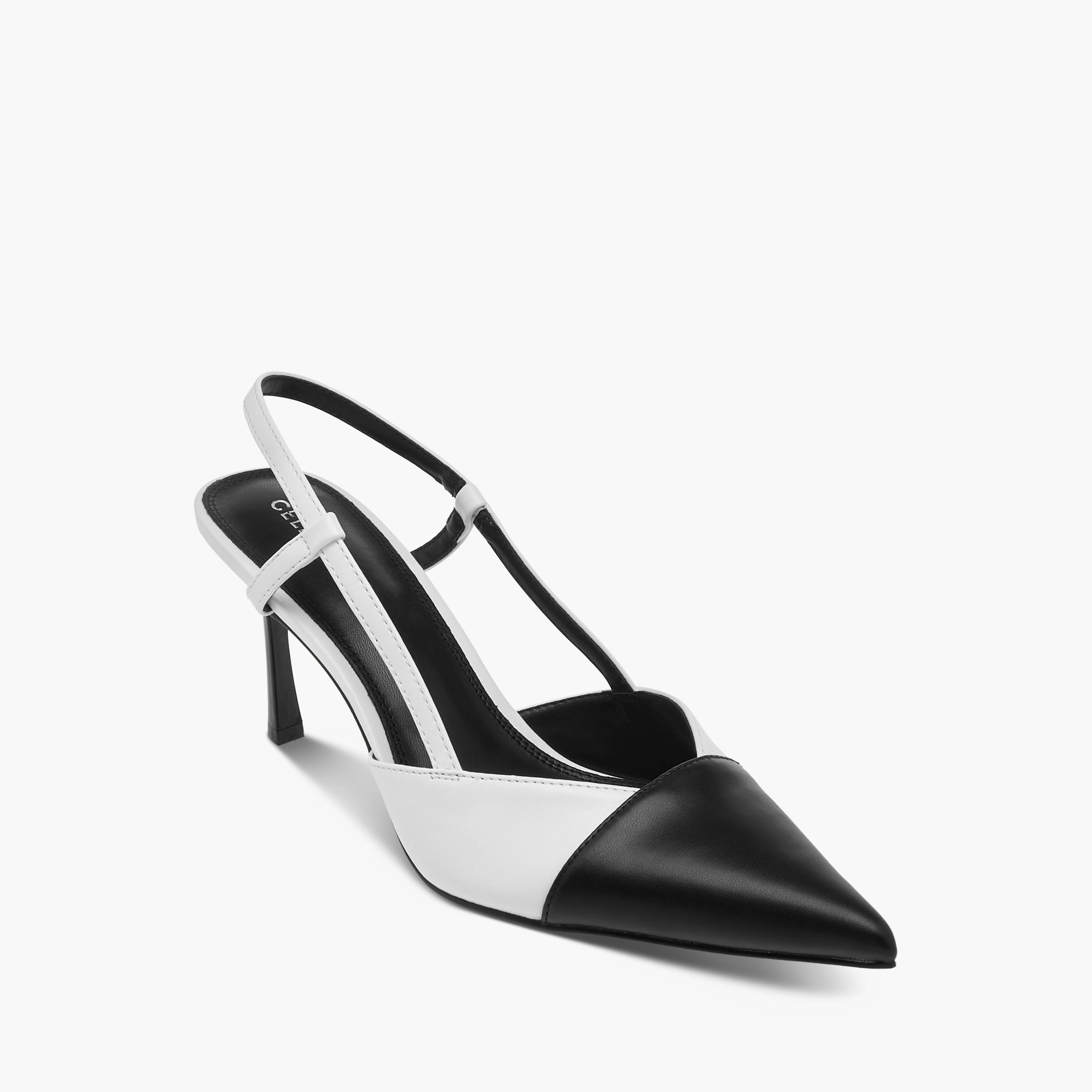 Celeste Women's Panelled Pointed Toe Slingback Shoes with Stiletto Heels-women-shoes-heels-image-2