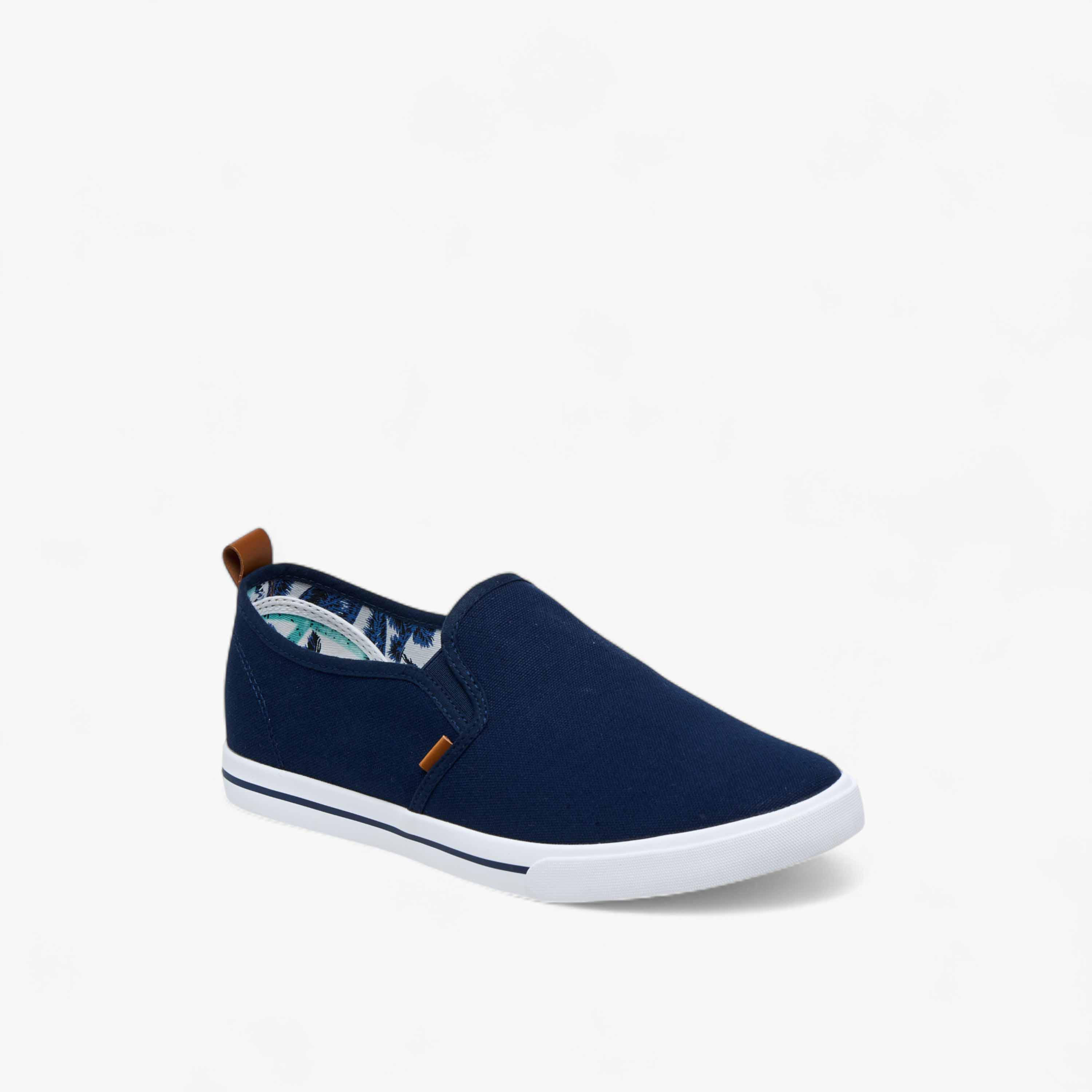 Lee Cooper Men's Solid Slip-On Sneakers with Pull Tab-men-shoes-sneakers-image-2