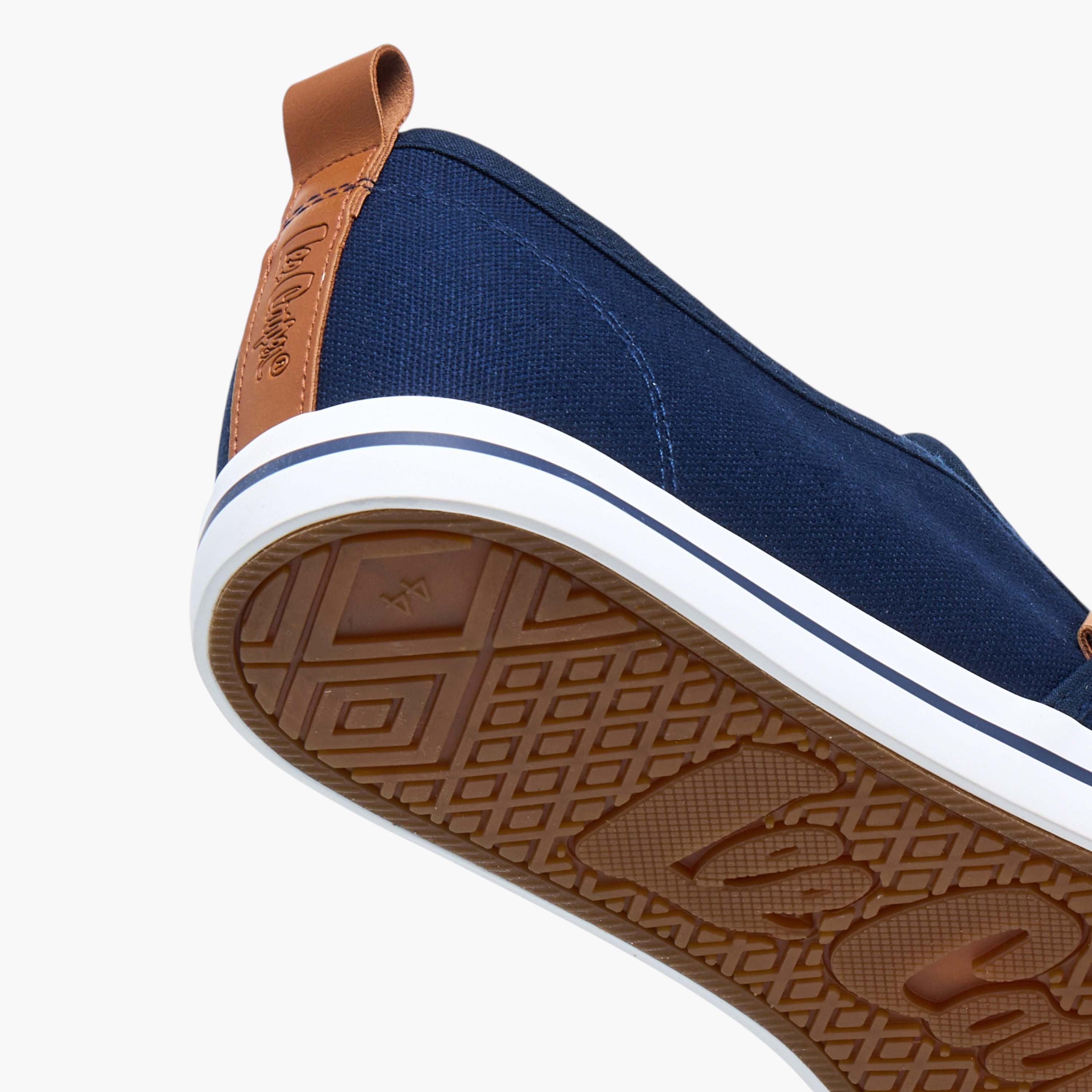 Lee Cooper Men's Solid Slip-On Sneakers with Pull Tab-men-shoes-sneakers-image-5
