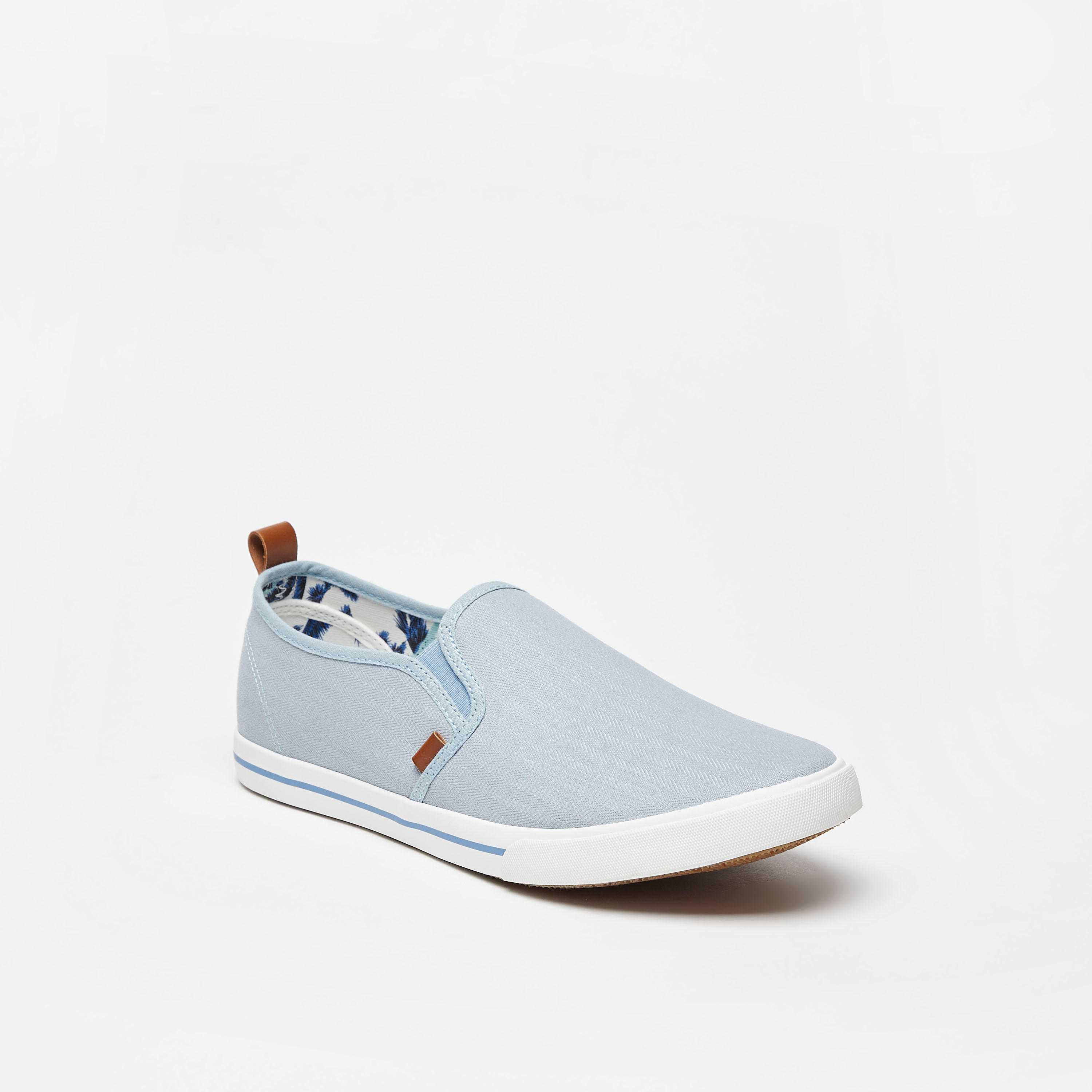 Lee Cooper Men's Solid Slip-On Sneakers with Pull Tab-men-shoes-sneakers-image-1