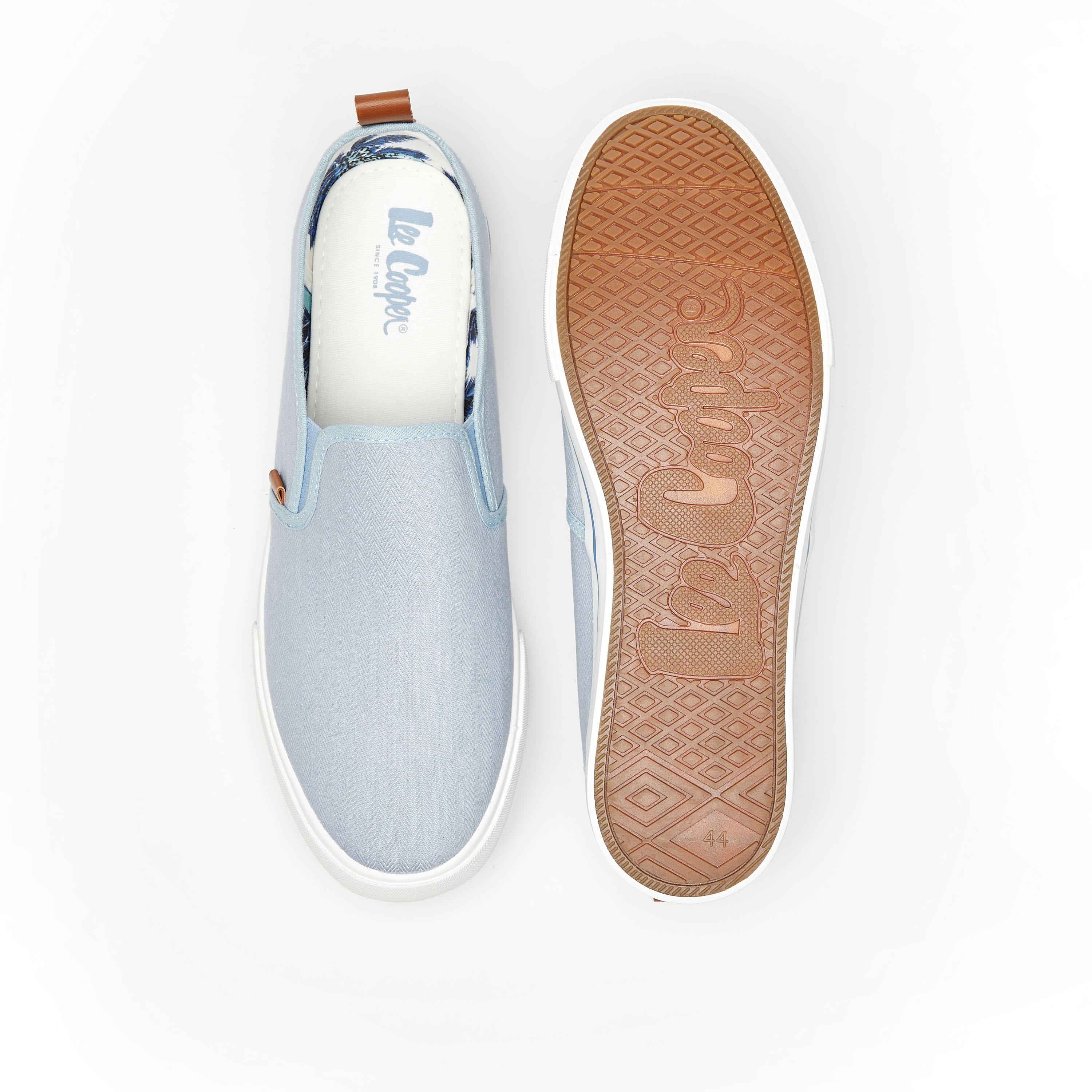 Lee Cooper Men's Solid Slip-On Sneakers with Pull Tab-men-shoes-sneakers-image-4