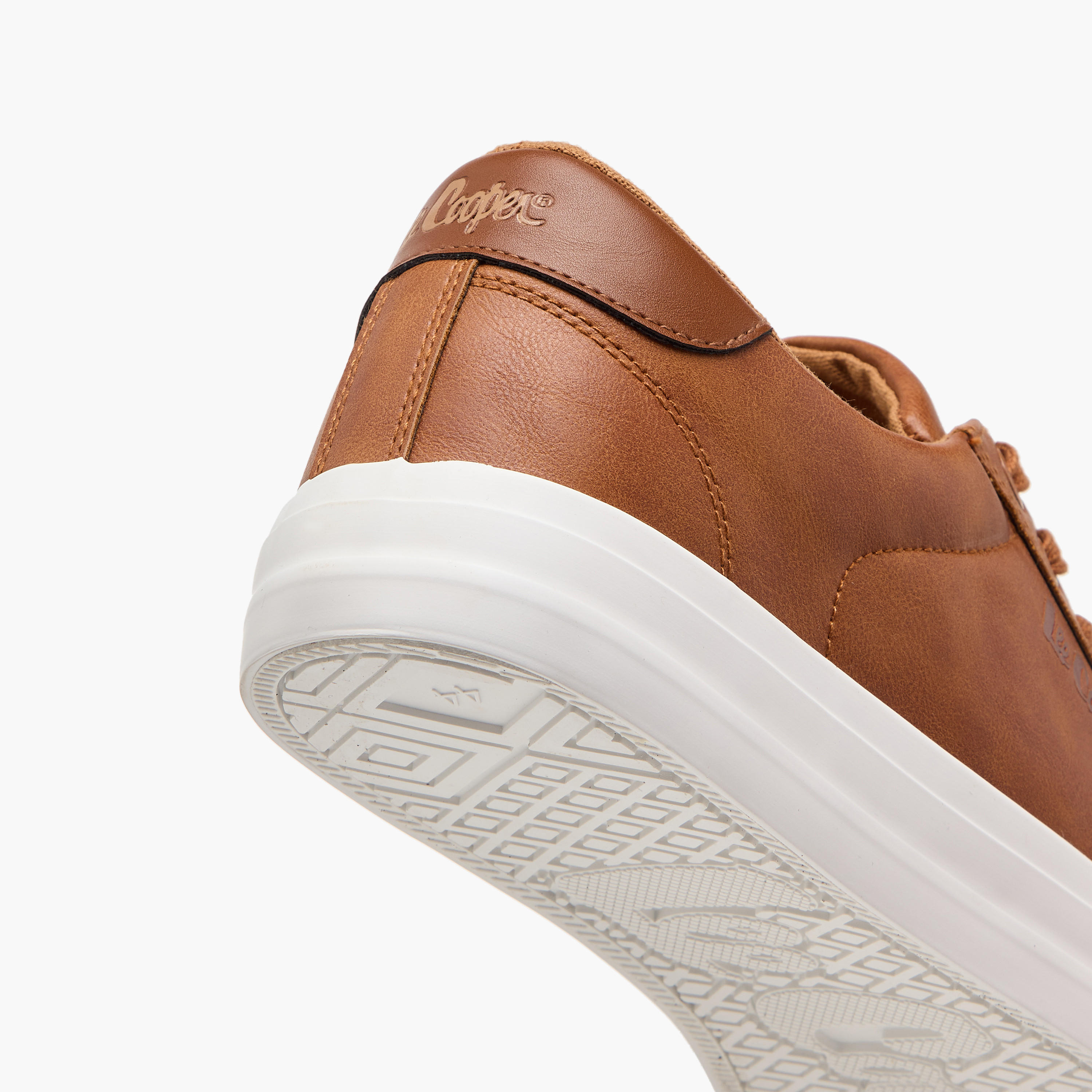 Lee Cooper Men's Monotone Low Ankle Sneakers with Lace-Up Closure-men-shoes-sneakers-image-5