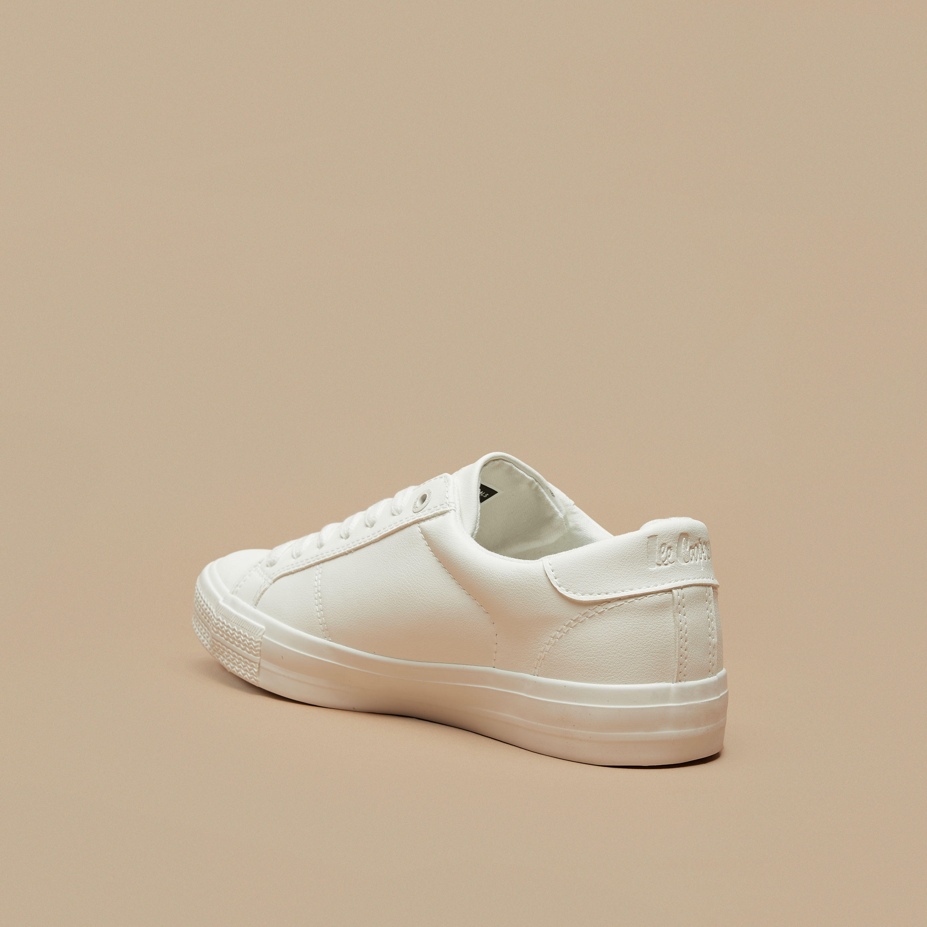 Lee Cooper Men's Monotone Low Ankle Sneakers with Lace-Up Closure-men-shoes-sneakers-image-2