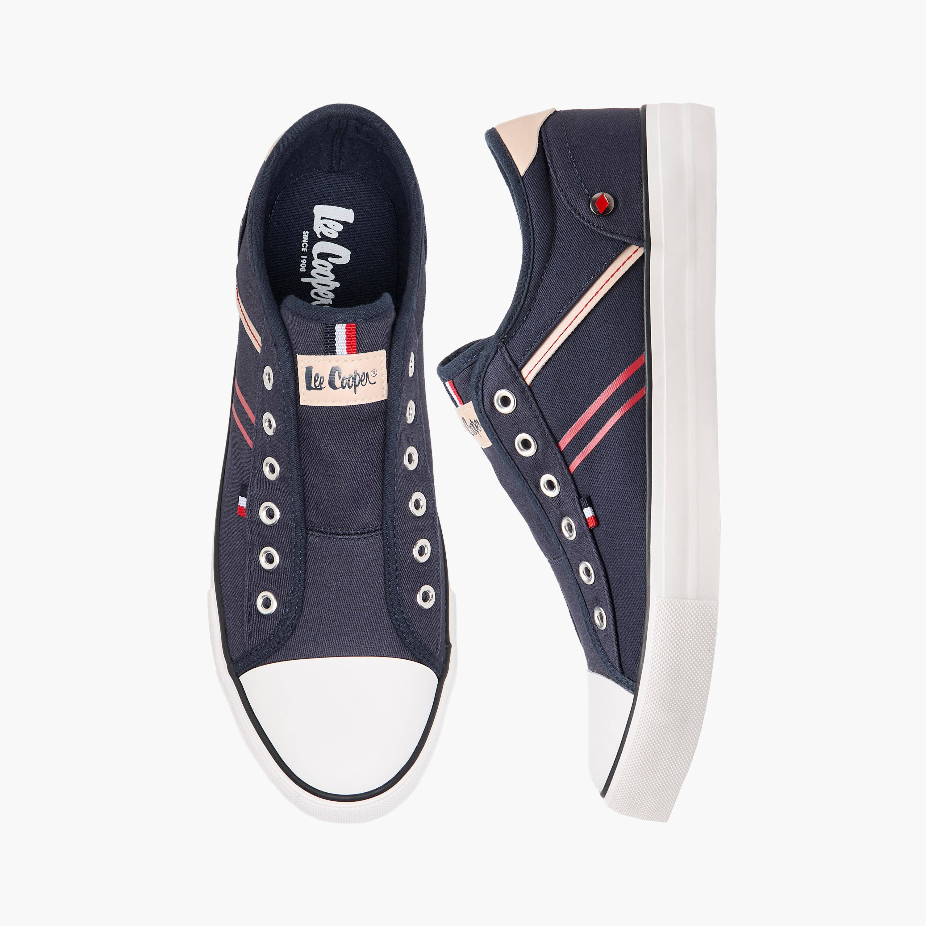 Lee Cooper Men's Striped Slip-On Canvas Shoes-men-shoes-sneakers-image-1