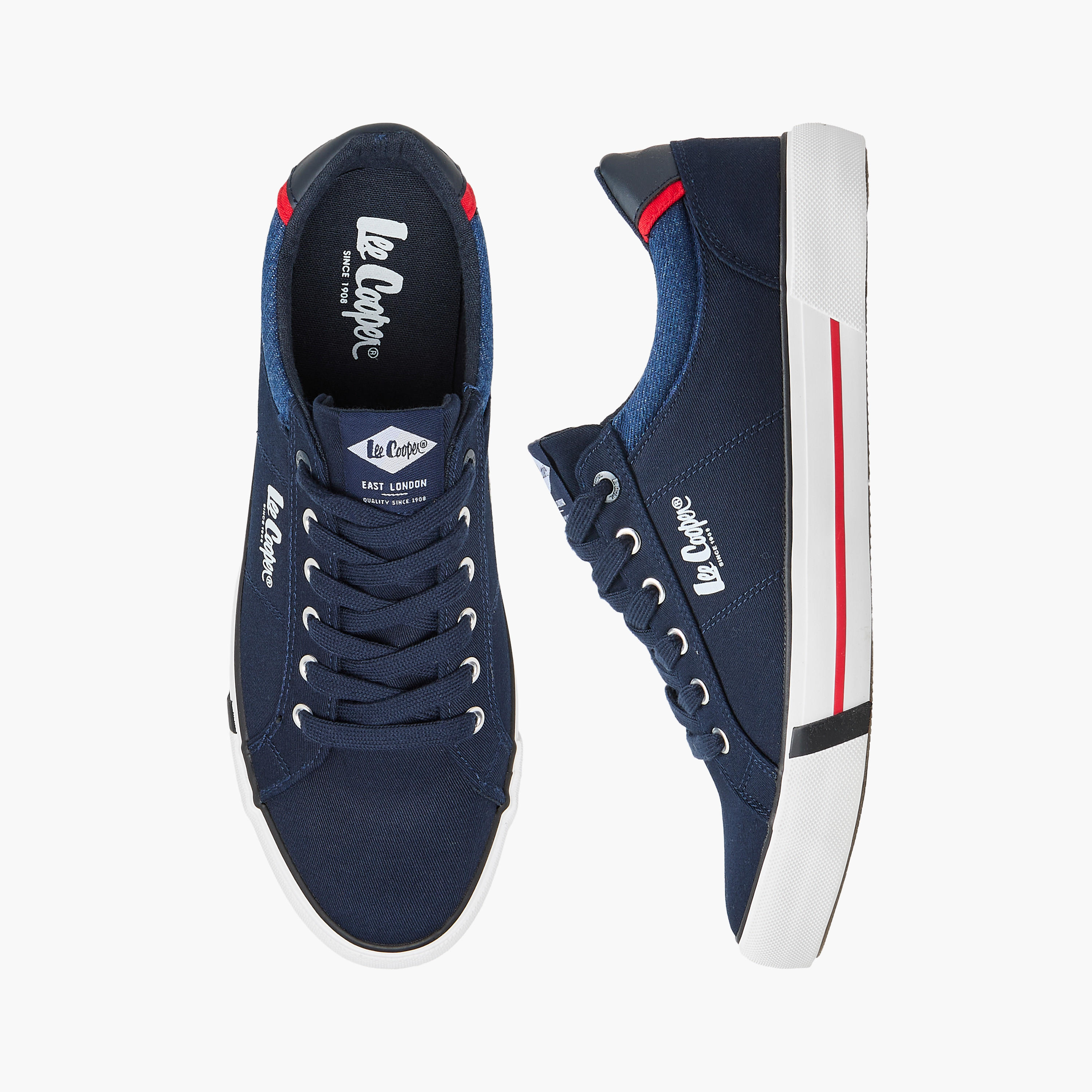 Lee Cooper Men's Logo Detail Lace-Up Sneakers-men-shoes-sneakers-image-1