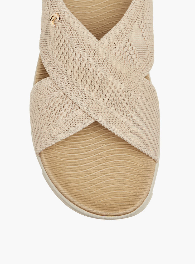 Le Confort Flyknit Textured Cross Strap Comfort Sandals with Backstrap-women-shoes-flats-sandals-image-4