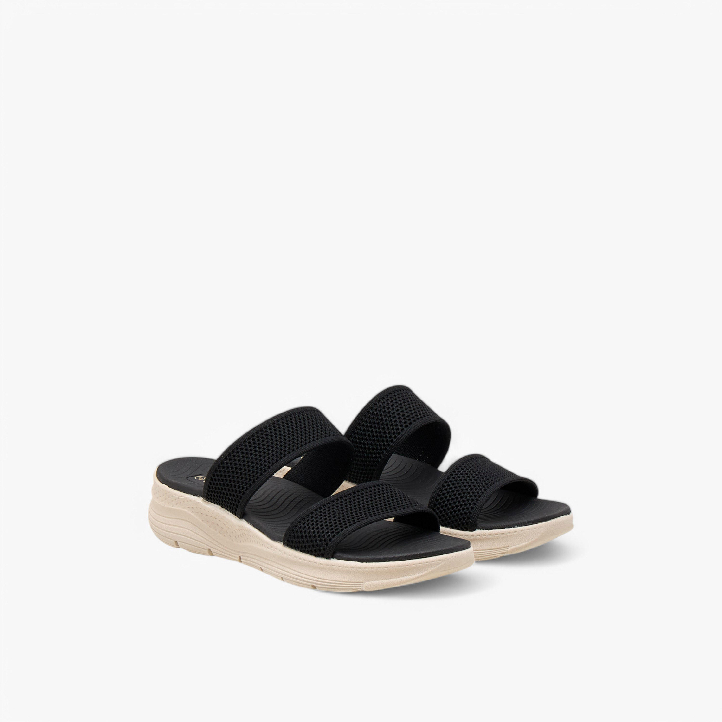 Le Confort Textured Slip-On Comfort Sandals with Platform Heels-women-shoes-sandals-heeled-image-1
