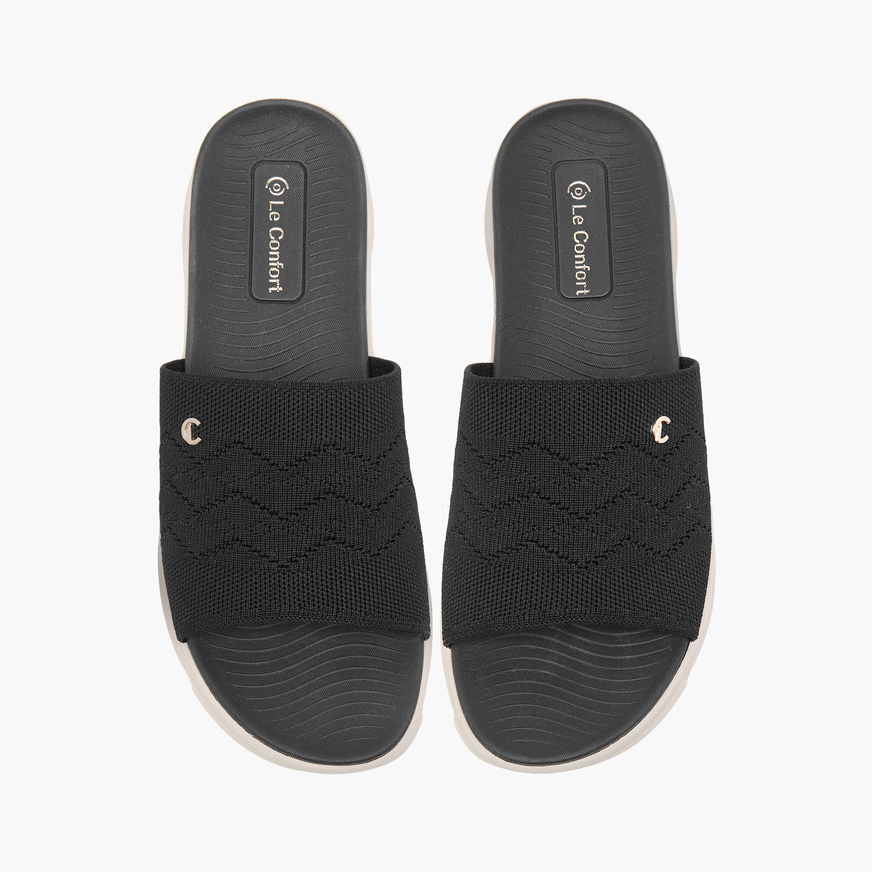 Le Confort Textured Slip-On Comfort Sandals-women-shoes-flats-sandals-image-6
