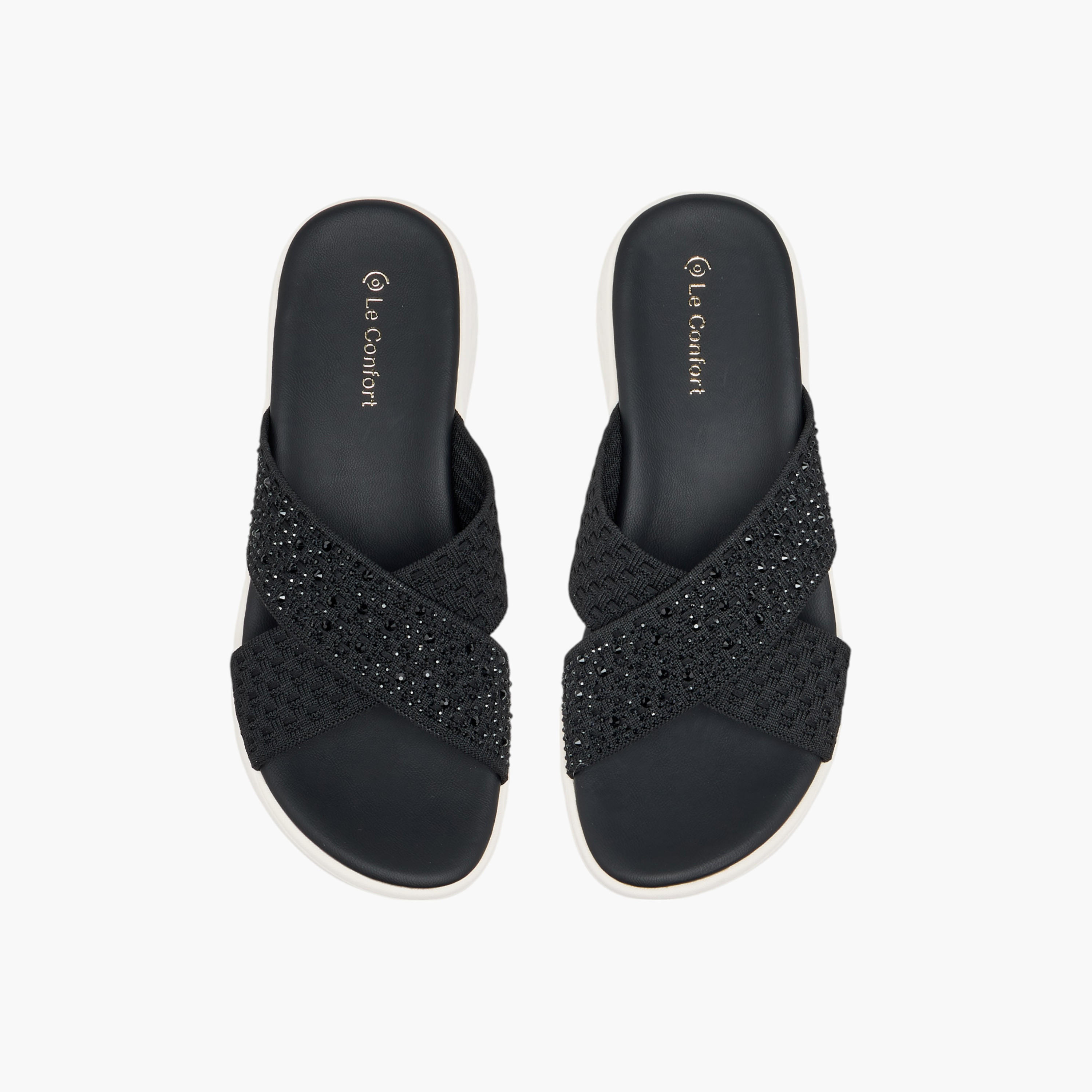 Le Confort Embellished Cross Strap Sandals-women-shoes-sandals-heeled-image-1