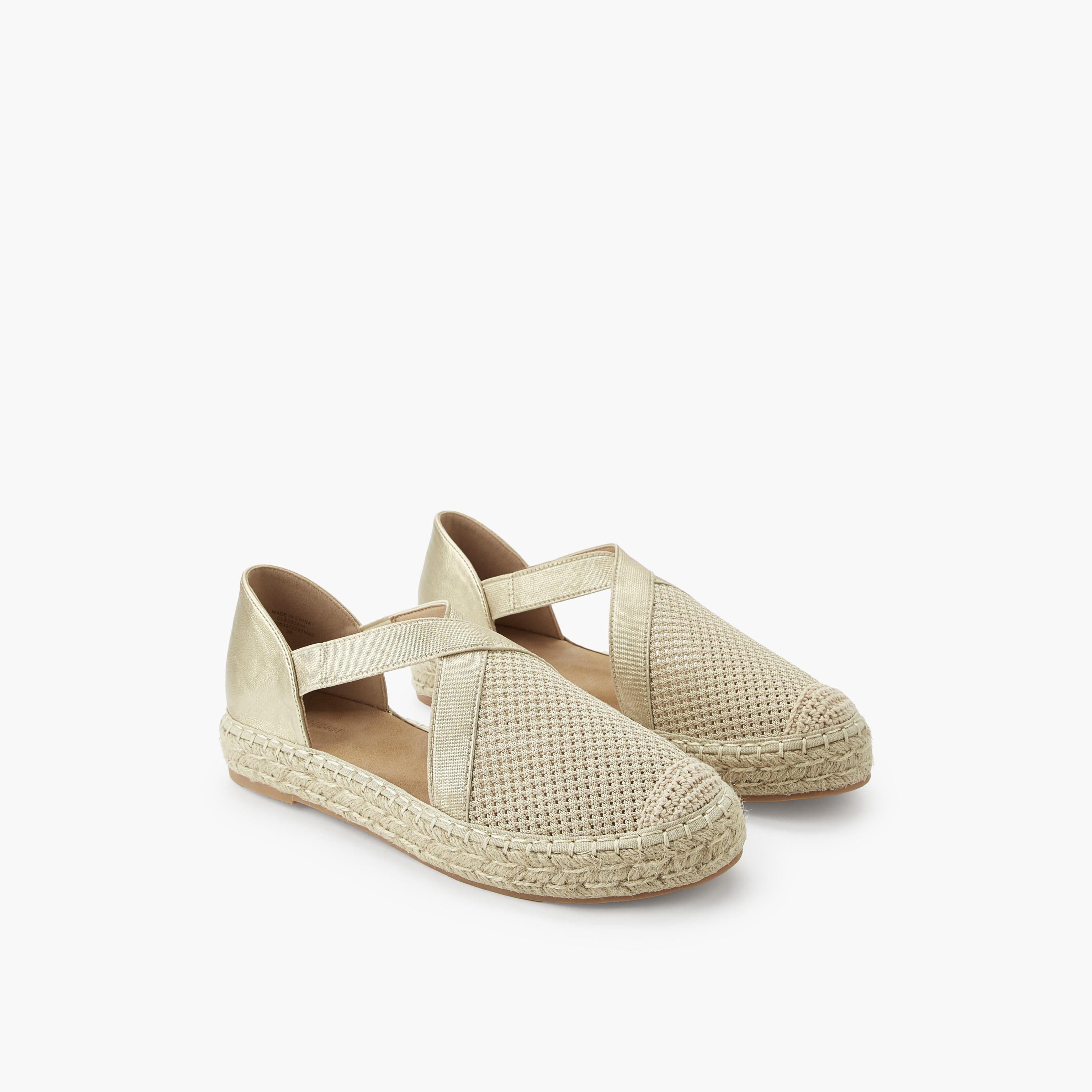 Peppermint Women Textured Espadrille Shoes-women-shoes-flats-espadrilles-image-1