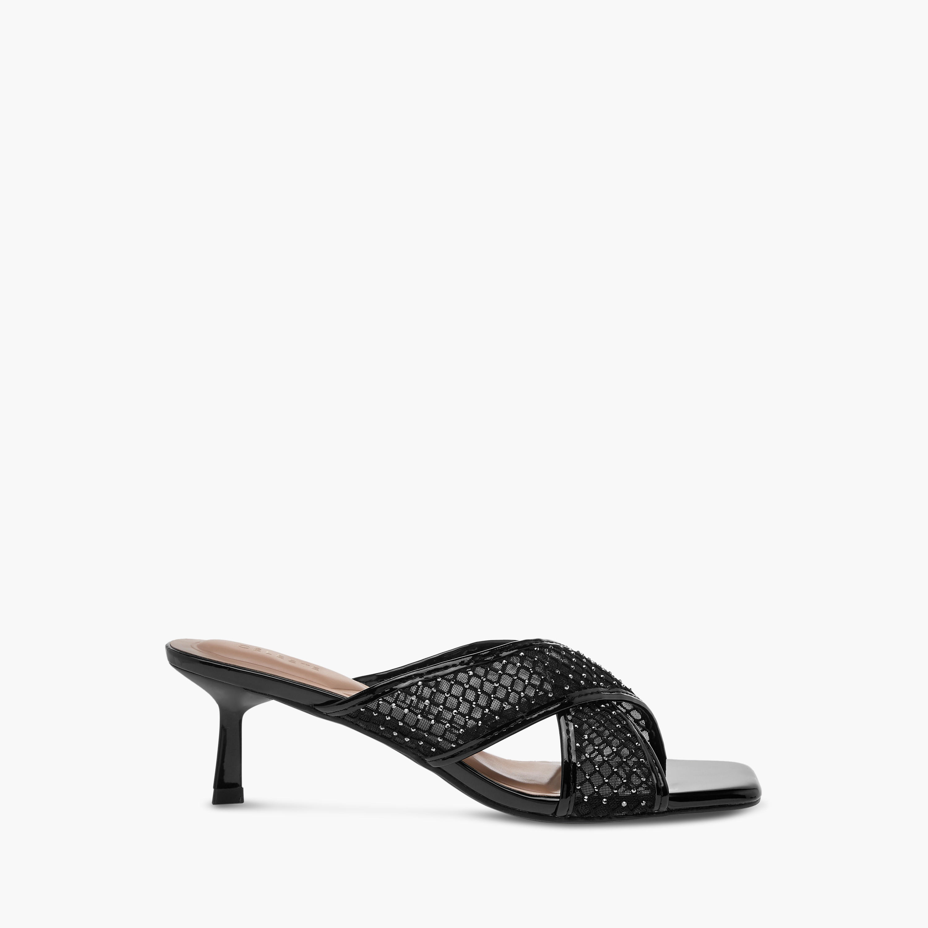 Celeste Women's Embellished Slip-On Cross Strap Sandals with Kitten Heels-women-shoes-sandals-heeled-image-3