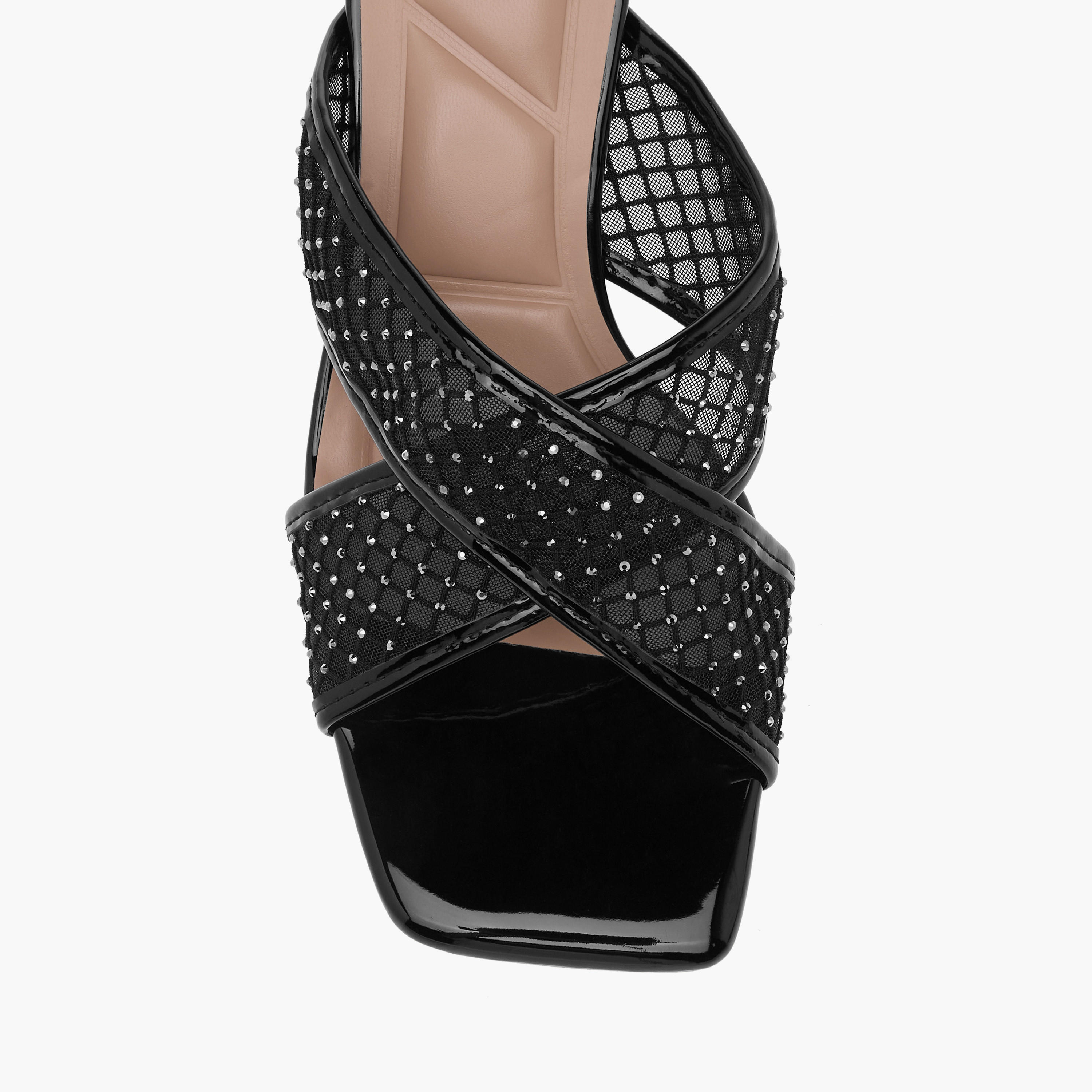 صندل مزين سهل الارتداء بحزام متقاطع وكعب صغير للنساء من سيليست-women-shoes-sandals-heeled-image-4