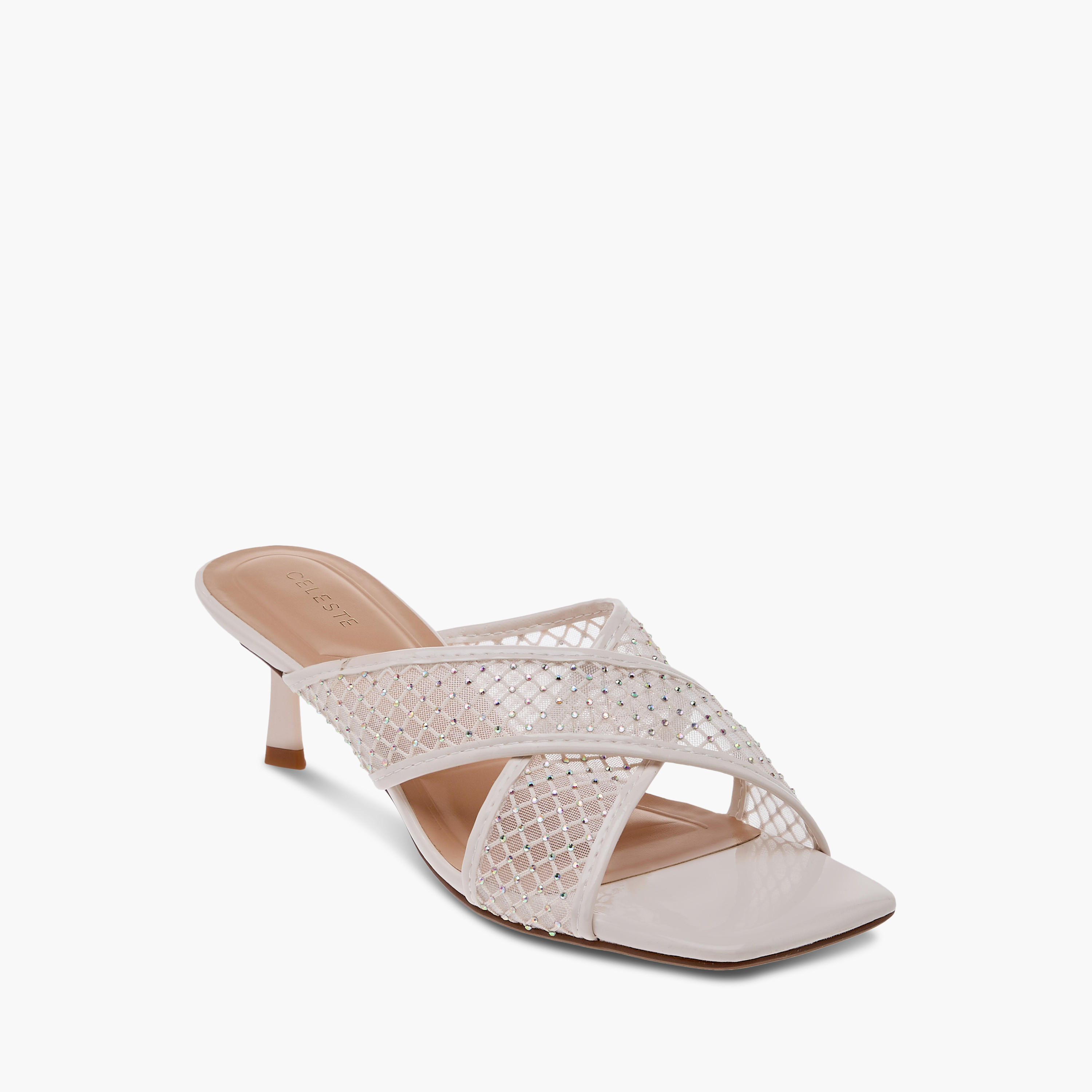 صندل مزين سهل الارتداء بحزام متقاطع وكعب صغير للنساء من سيليست-women-shoes-sandals-heeled-image-7