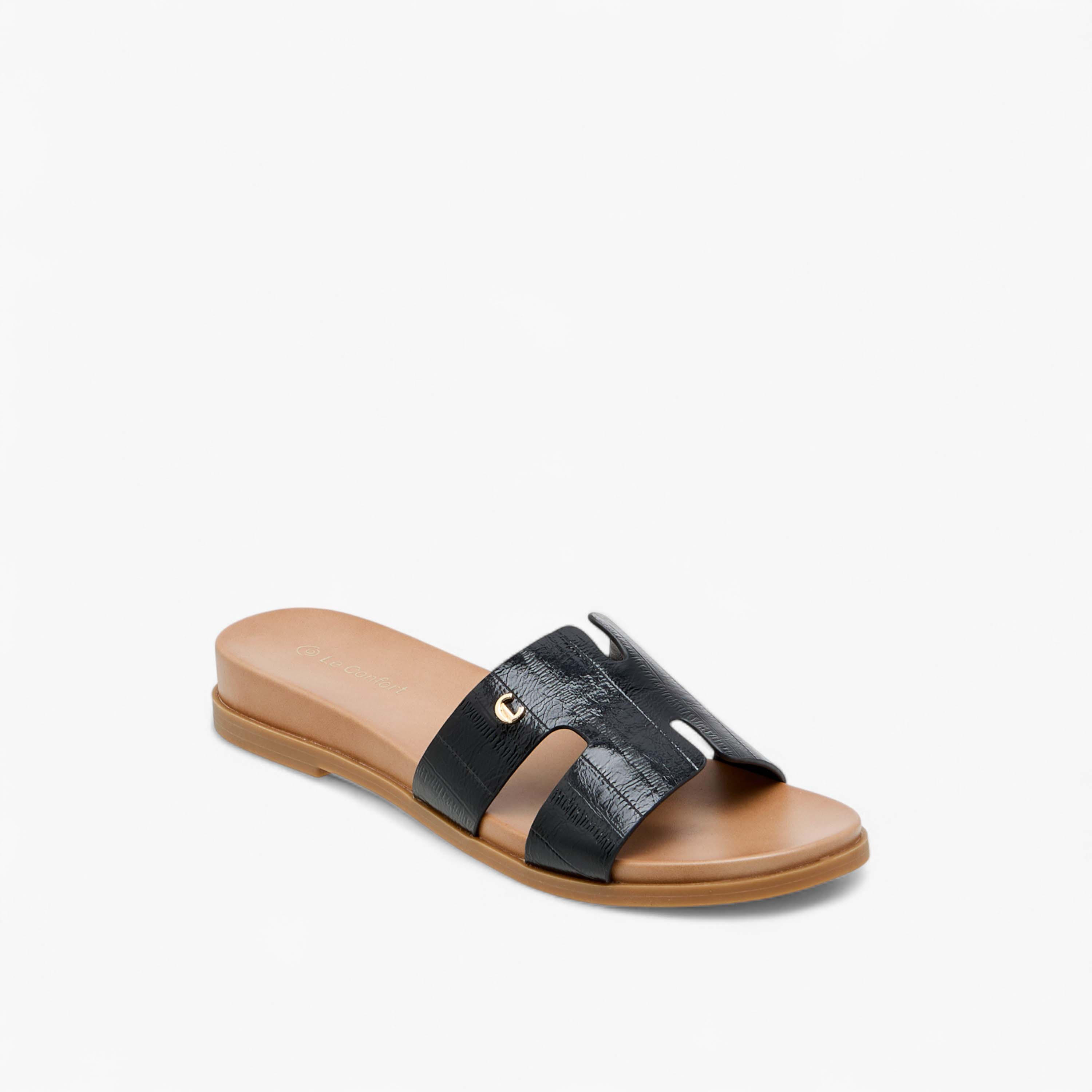 Le Confort Textured Slip-On Flat Sandals-women-shoes-flats-sandals-image-2