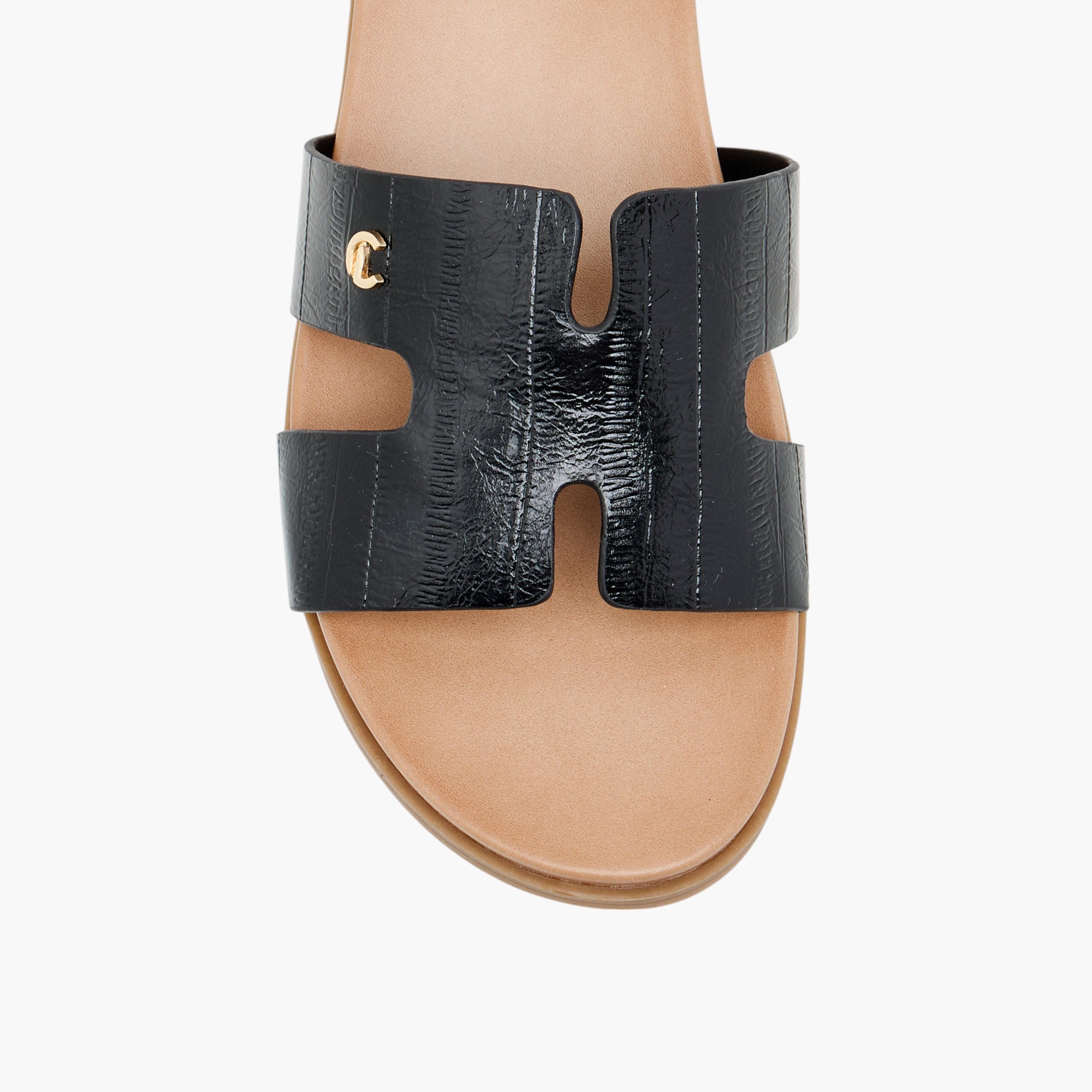 Le Confort Textured Slip-On Flat Sandals-women-shoes-flats-sandals-image-4