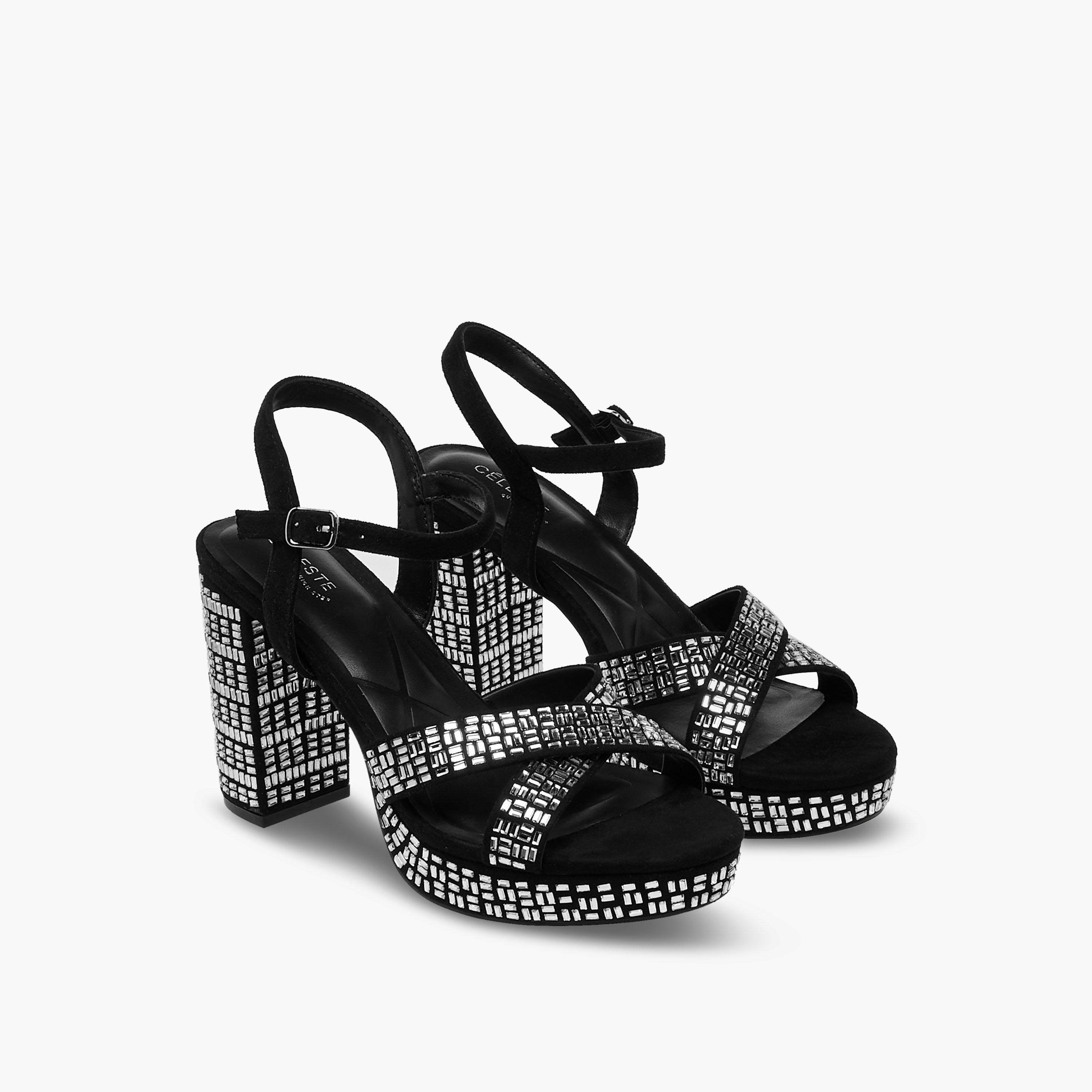 Celeste Women Embellished Block Heel Sandals-women-shoes-sandals-heeled-image-1