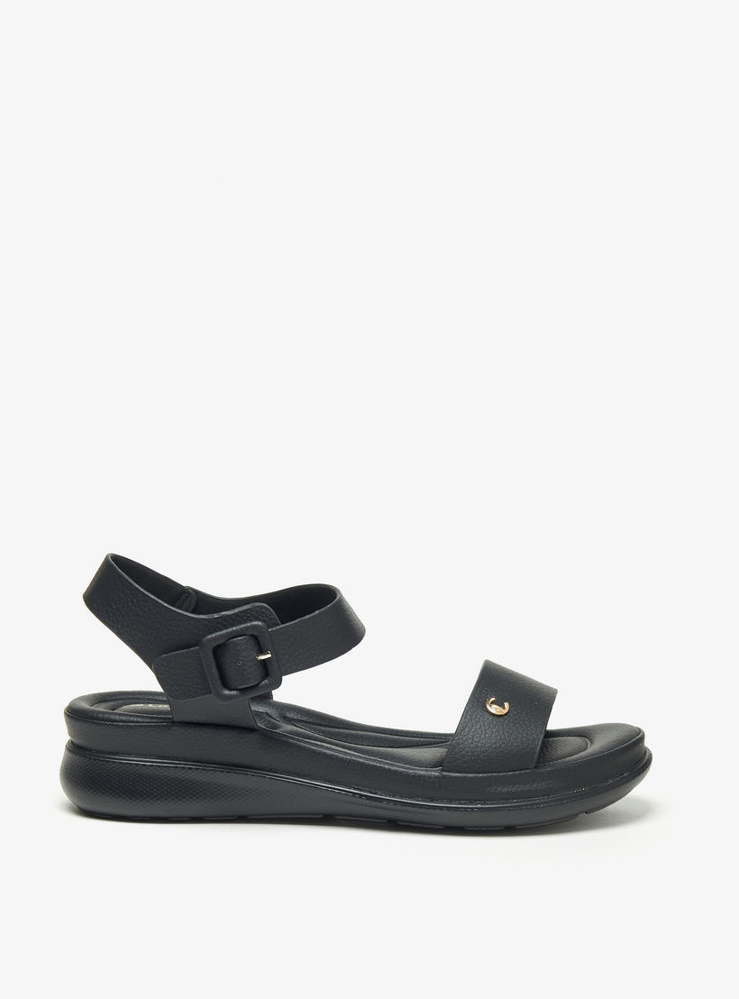 صندل مريح سادة مفتوح من الأمام بإبزيم إغلاق من لوكونفورت-women-shoes-flats-sandals-image-3