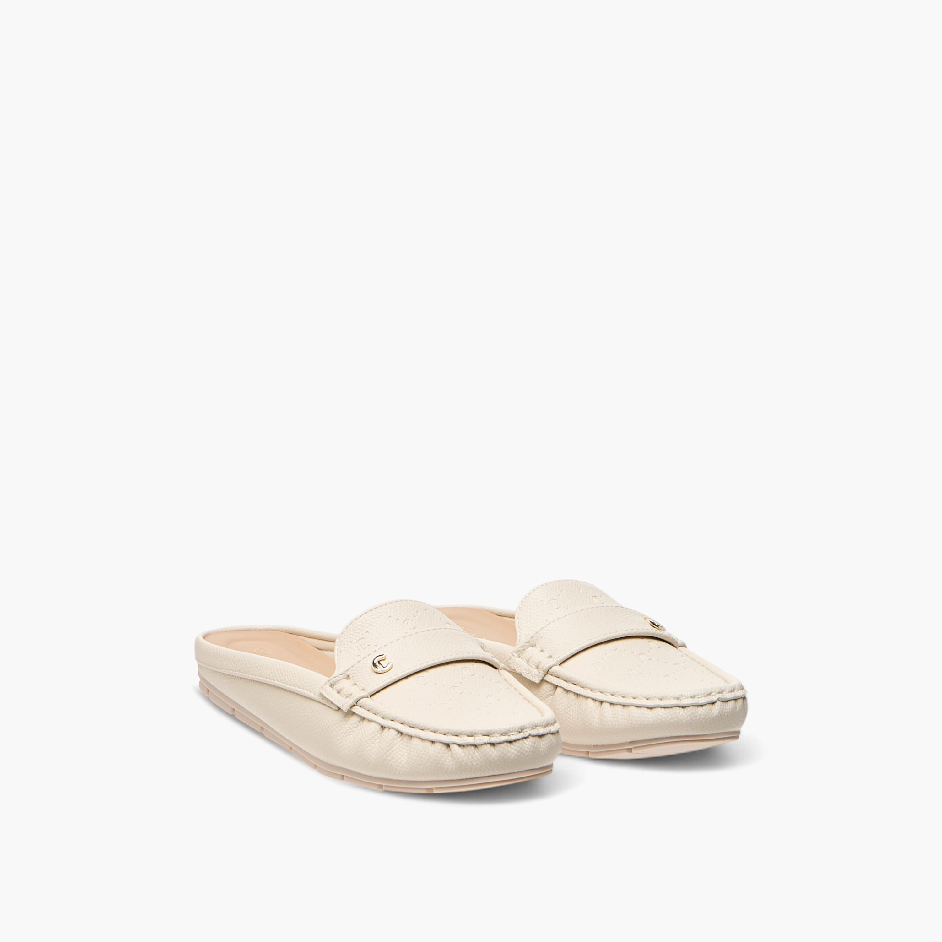 Le Confort Textured Slip-On Comfort Mules-women-shoes-flats-mules-image-1