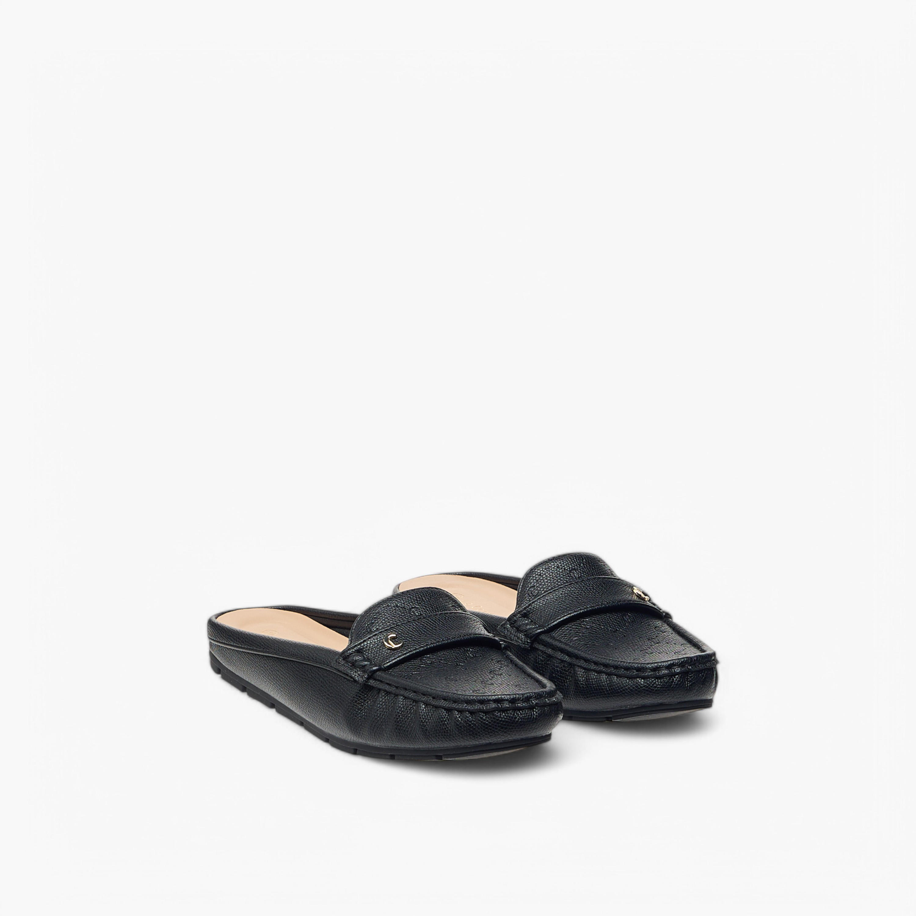 Le Confort Textured Slip-On Comfort Mules-women-shoes-flats-mules-image-1