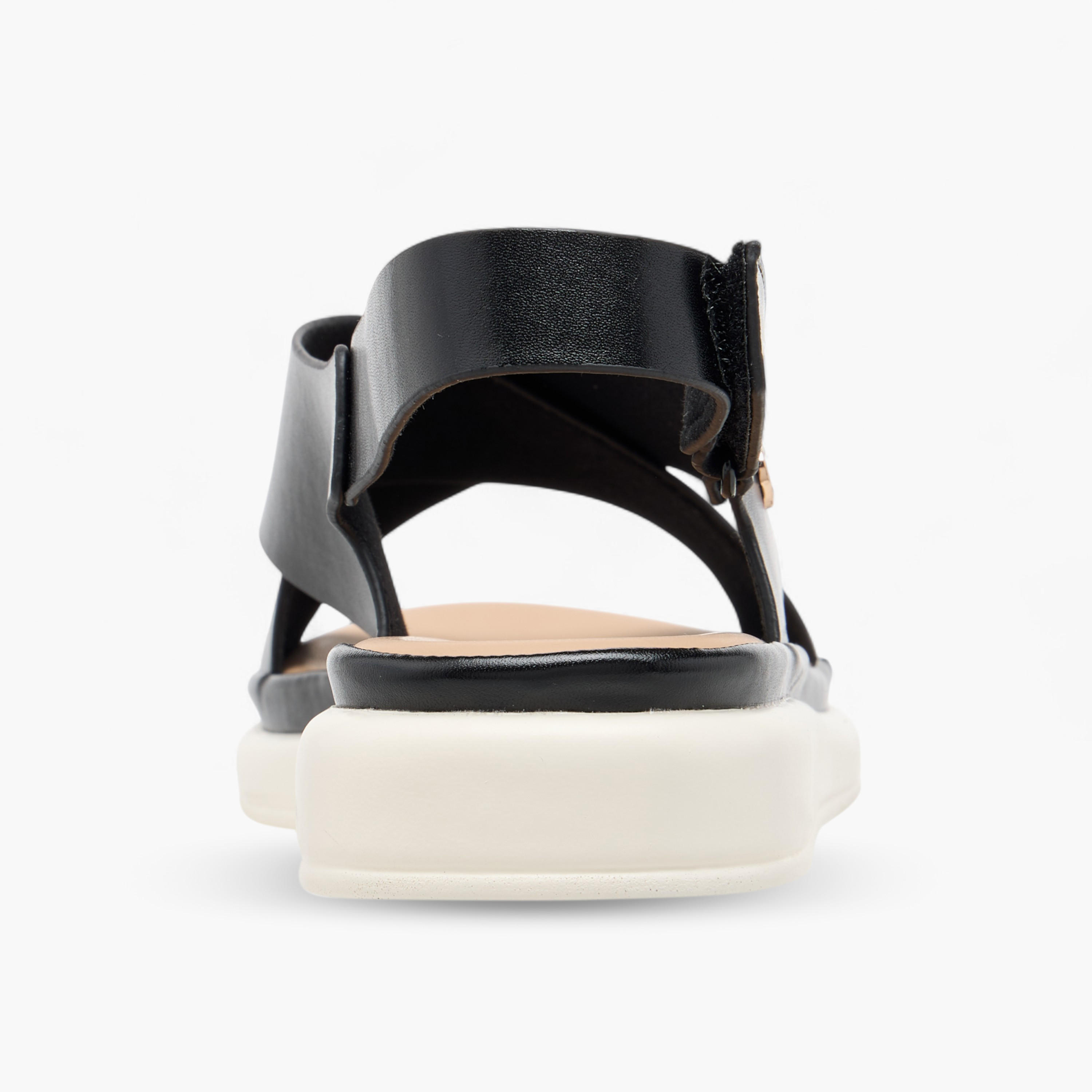 Le Confort Solid Cross Strap Comfort Sandals with Hook and Loop Closure-women-shoes-flats-sandals-image-4
