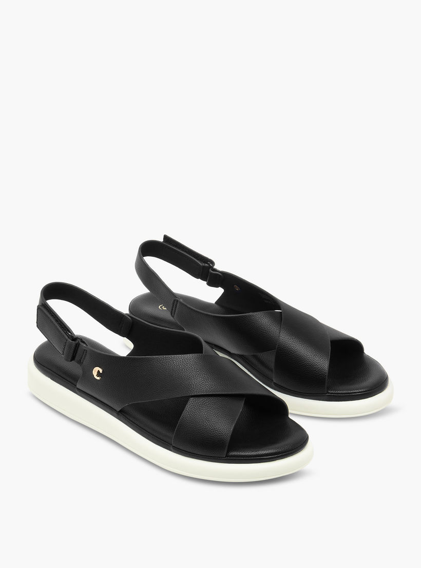 Le Confort Textured Hook & Loop Comfort Sandals-women-shoes-flats-sandals-image-1