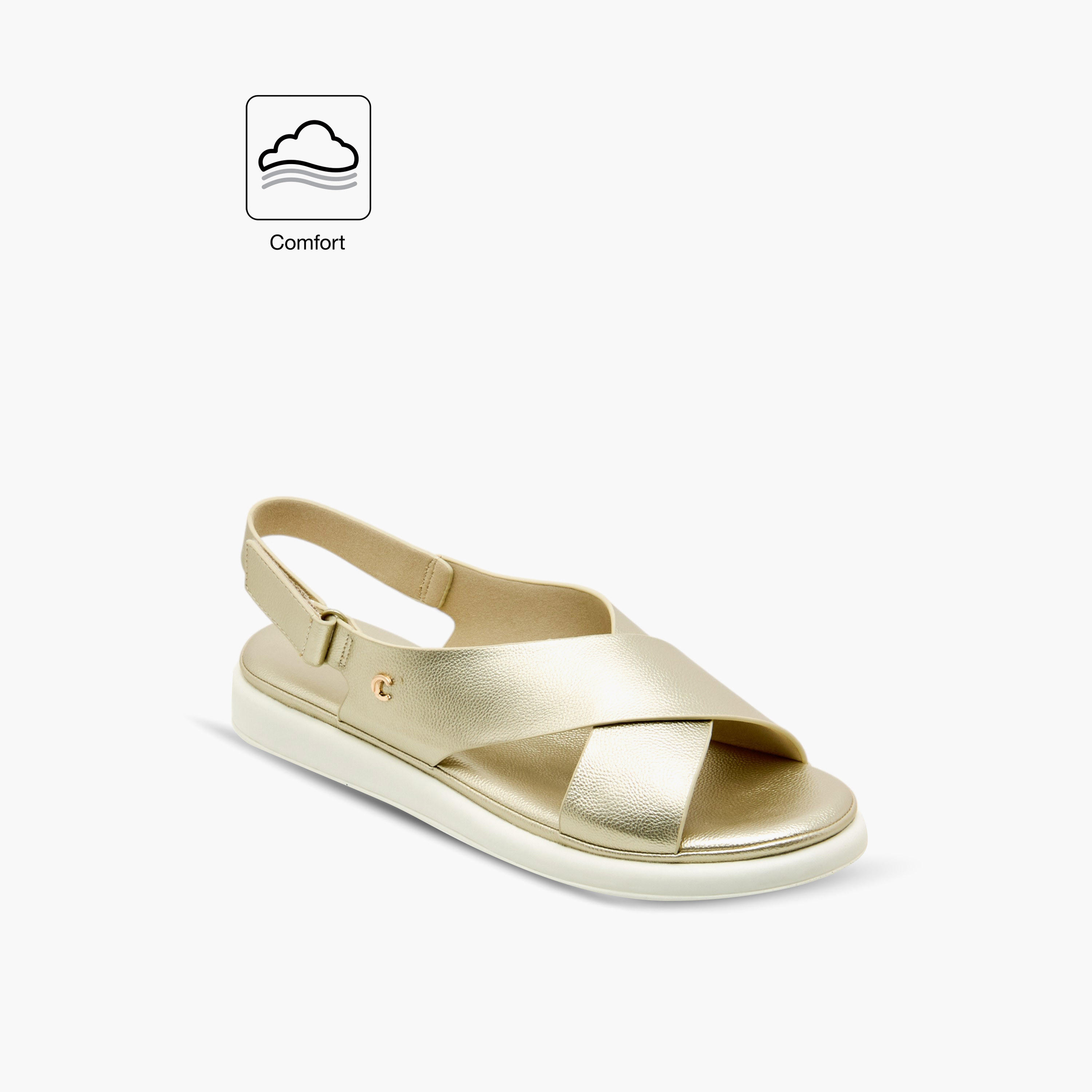 Le Confort Textured Hook & Loop Comfort Sandals-women-shoes-flats-sandals-image-2