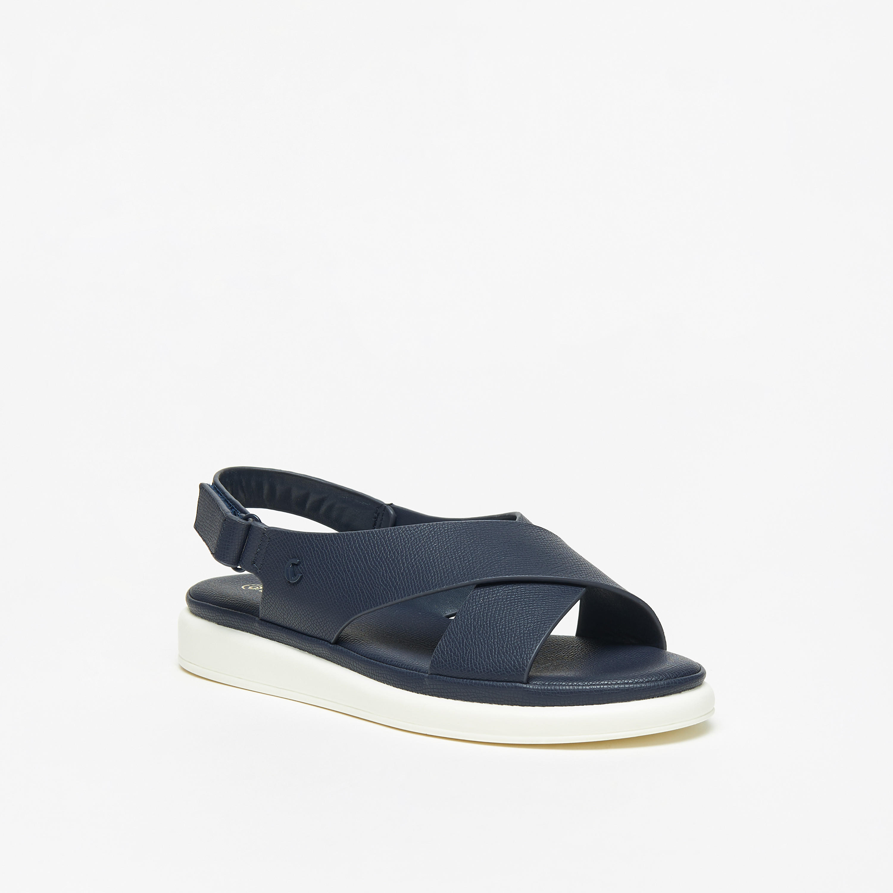 Le Confort Textured Hook & Loop Comfort Sandals-women-shoes-flats-sandals-image-1