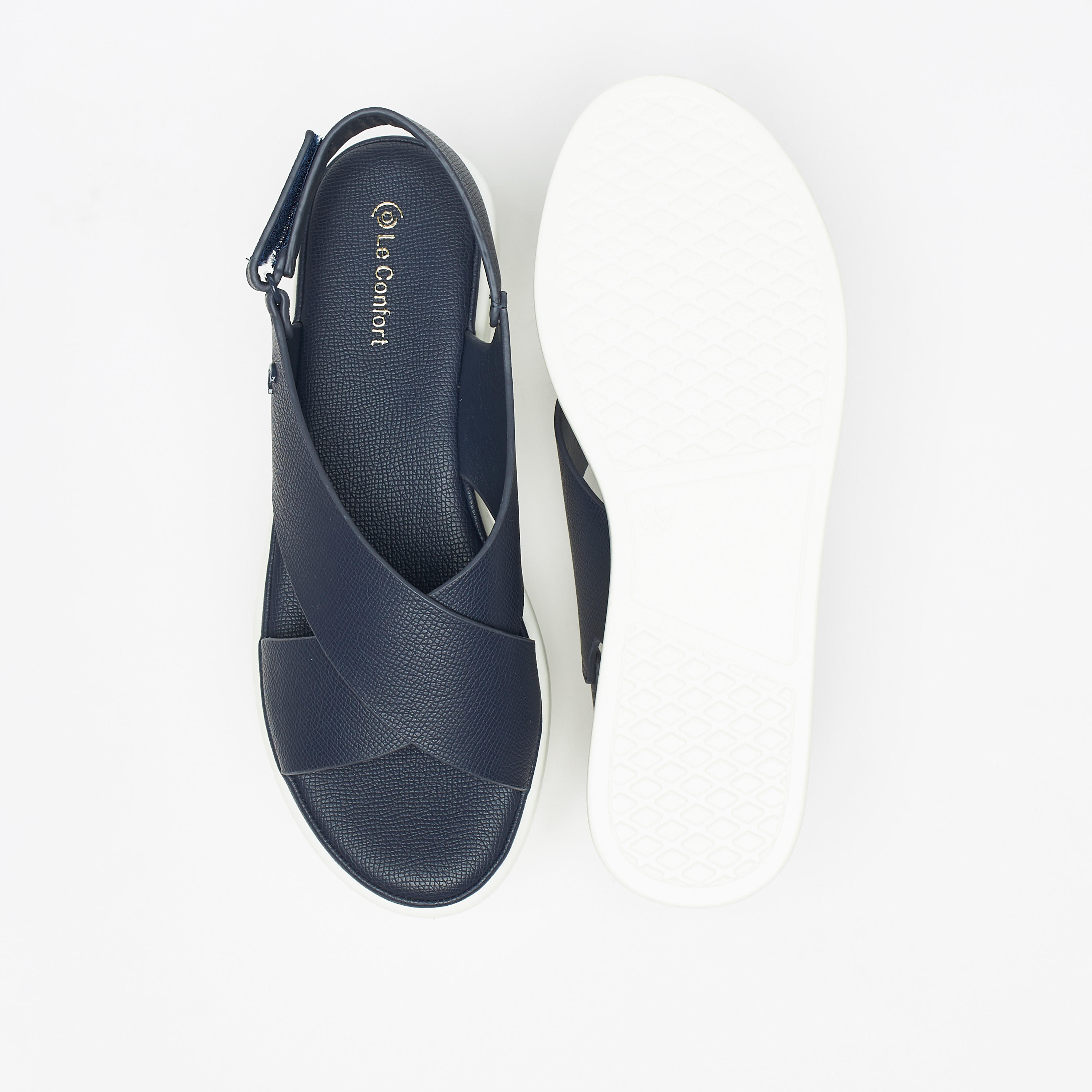 صندل مريح بارز الملمس بشريط إغلاق للنساء من لو كونفورت-women-shoes-flats-sandals-image-4