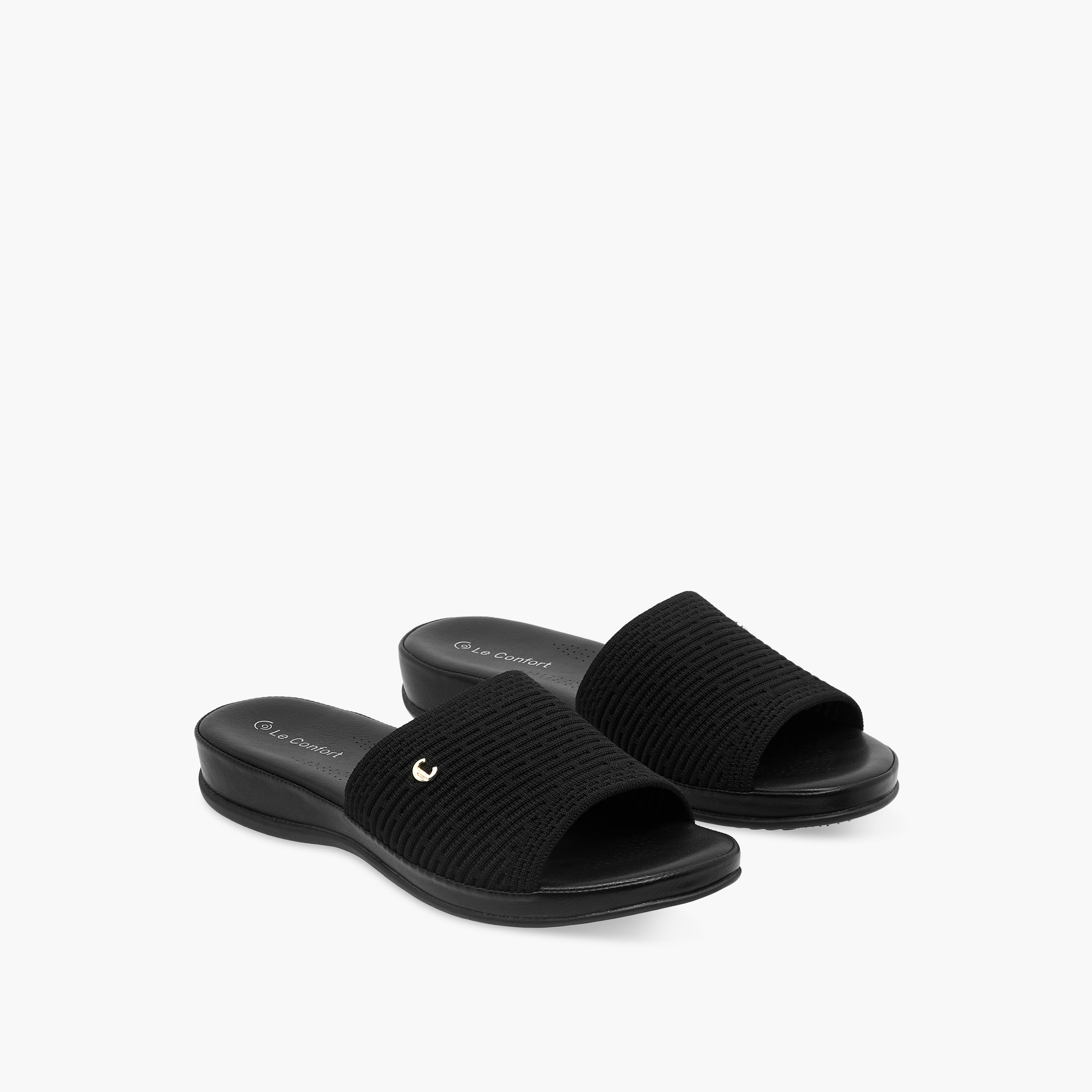 Le Confort Women Flyknit Textured Sandals-women-shoes-flats-sandals-image-1