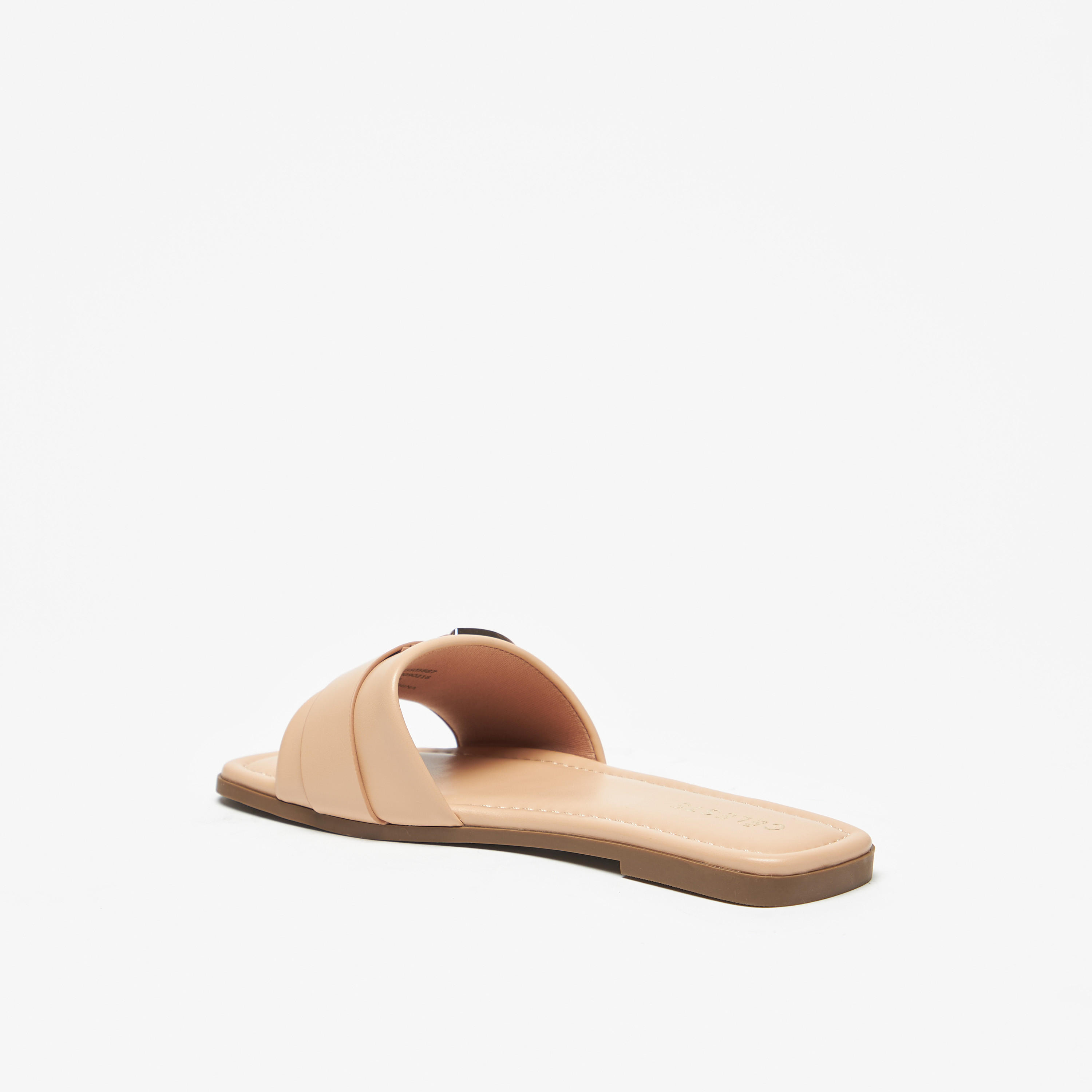 Celeste Women's Solid Slip-On Sandals with Metal Accent-women-shoes-flats-sandals-image-2