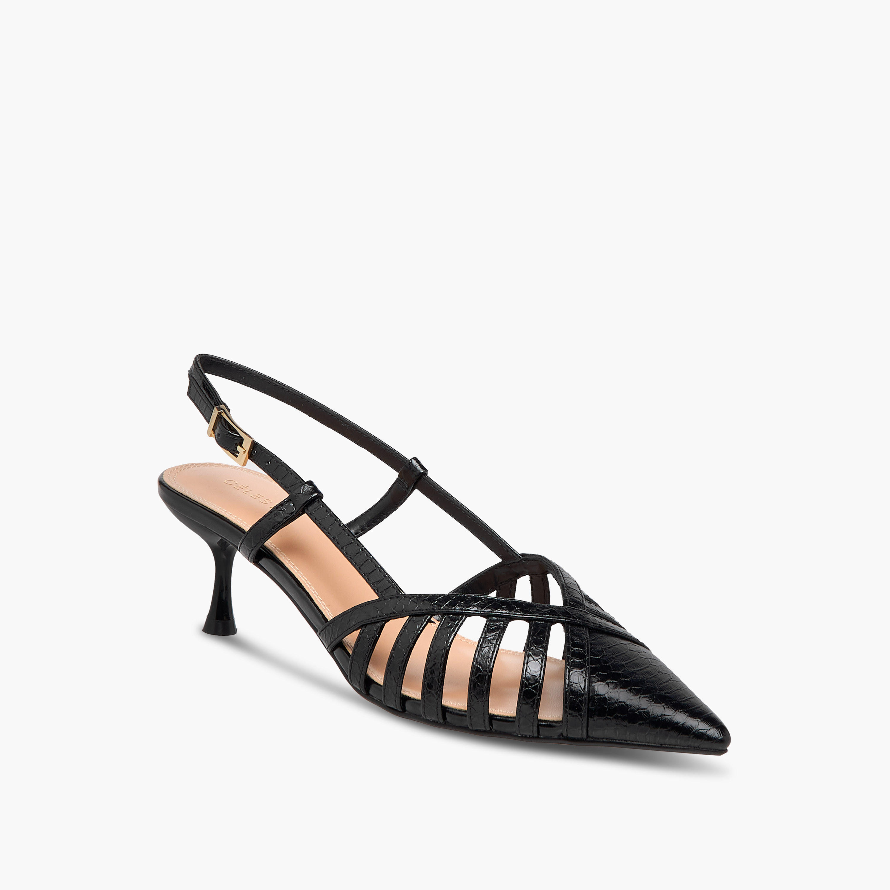 Celeste Women's Shoes with Buckle Closure and Kitten Heels-women-shoes-heels-image-2