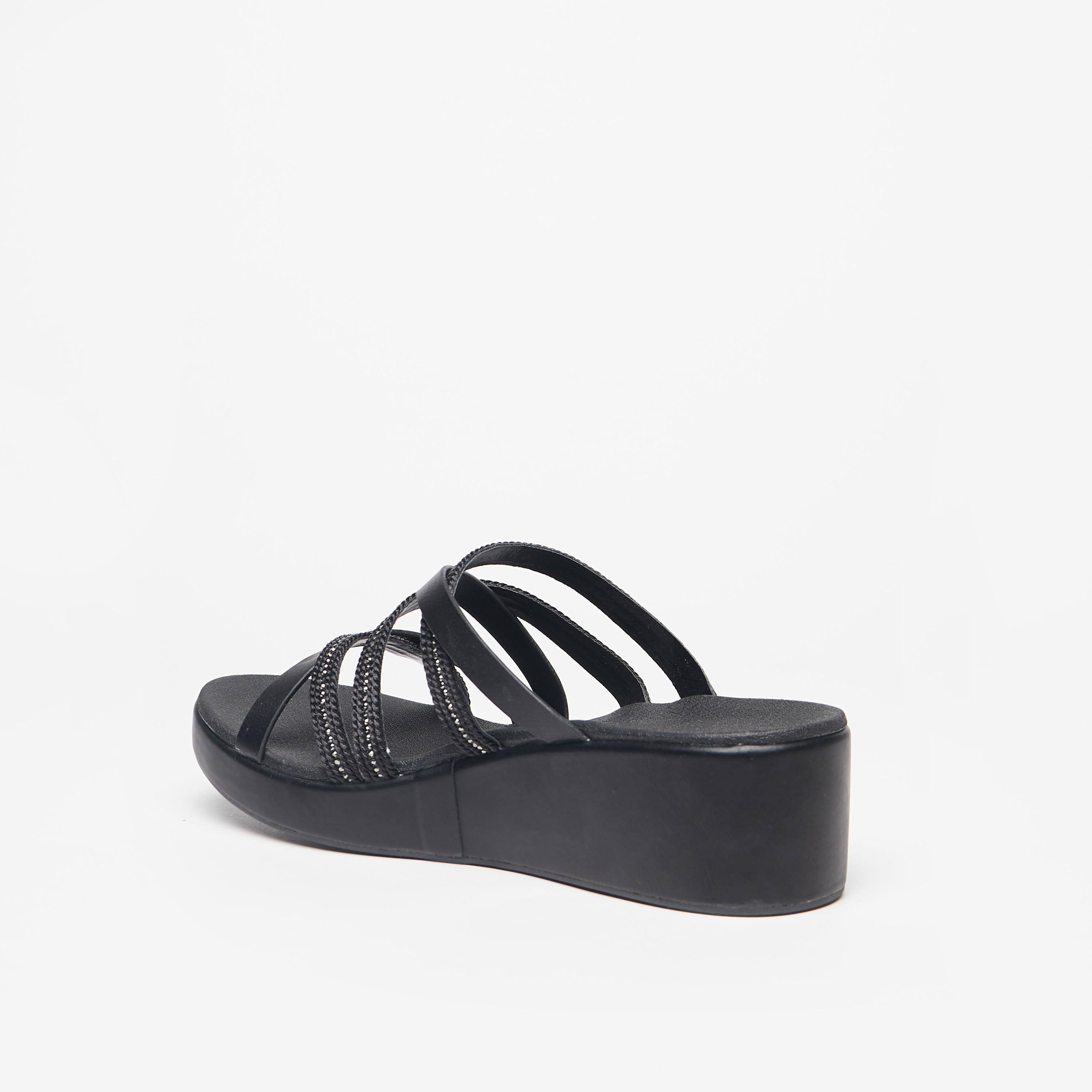 صندل مزيّن سهل الارتداء بكعب ويدج بأحزمة من لو كونفورت-women-shoes-heels-image-2