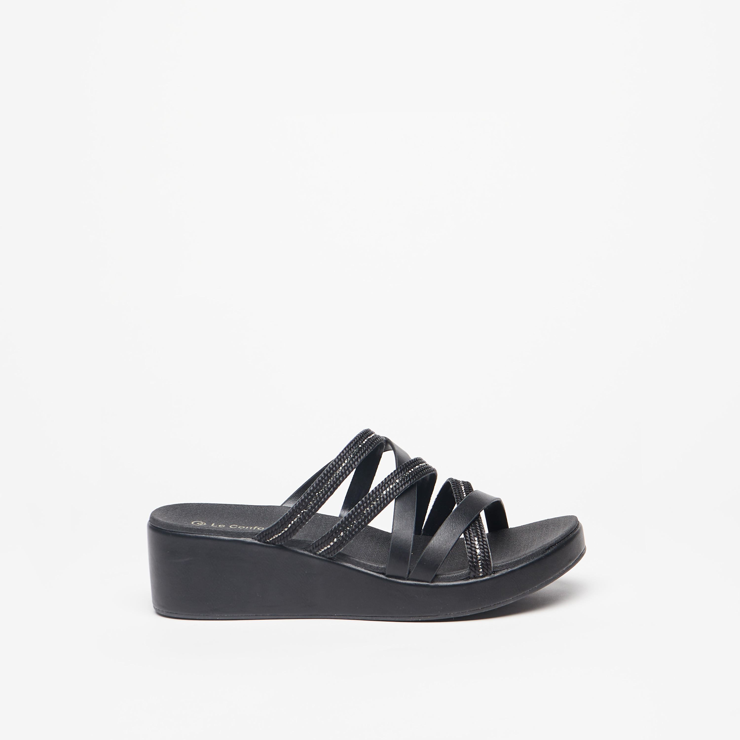 صندل مزيّن سهل الارتداء بكعب ويدج بأحزمة من لو كونفورت-women-shoes-heels-image-3