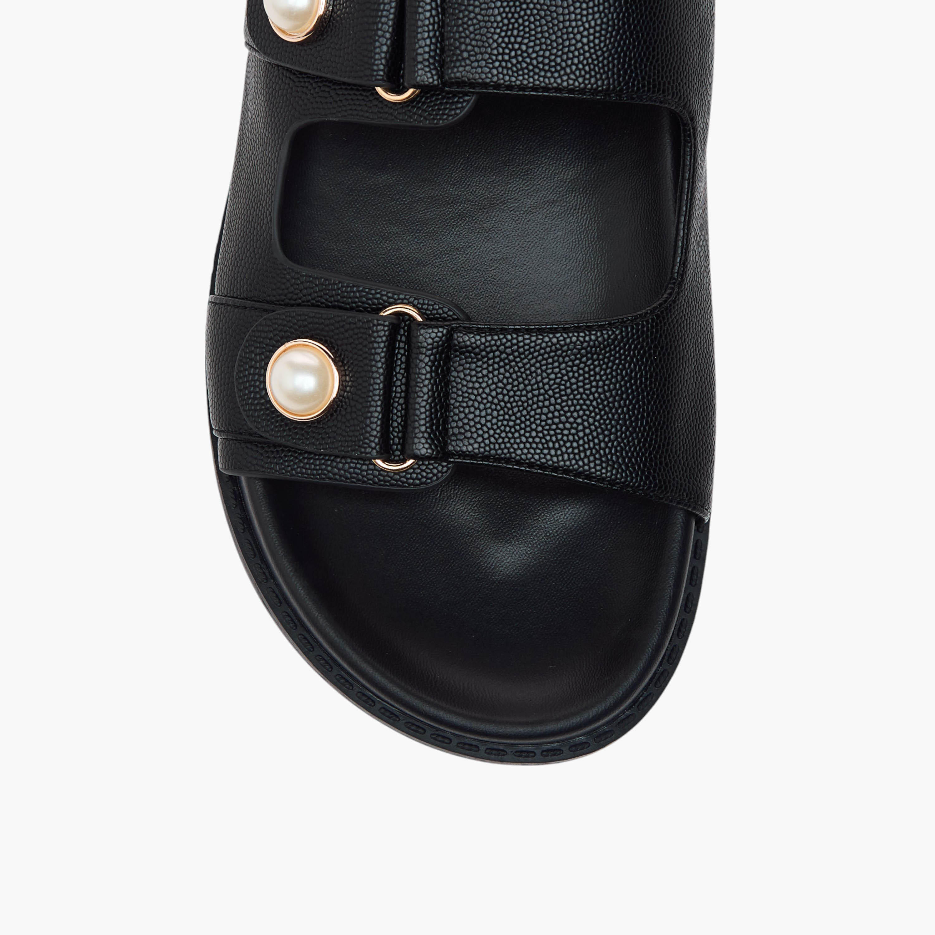 Flora Bella Textured Pearl Embellished Slip-On Flat Sandals-women-shoes-flats-sandals-image-3