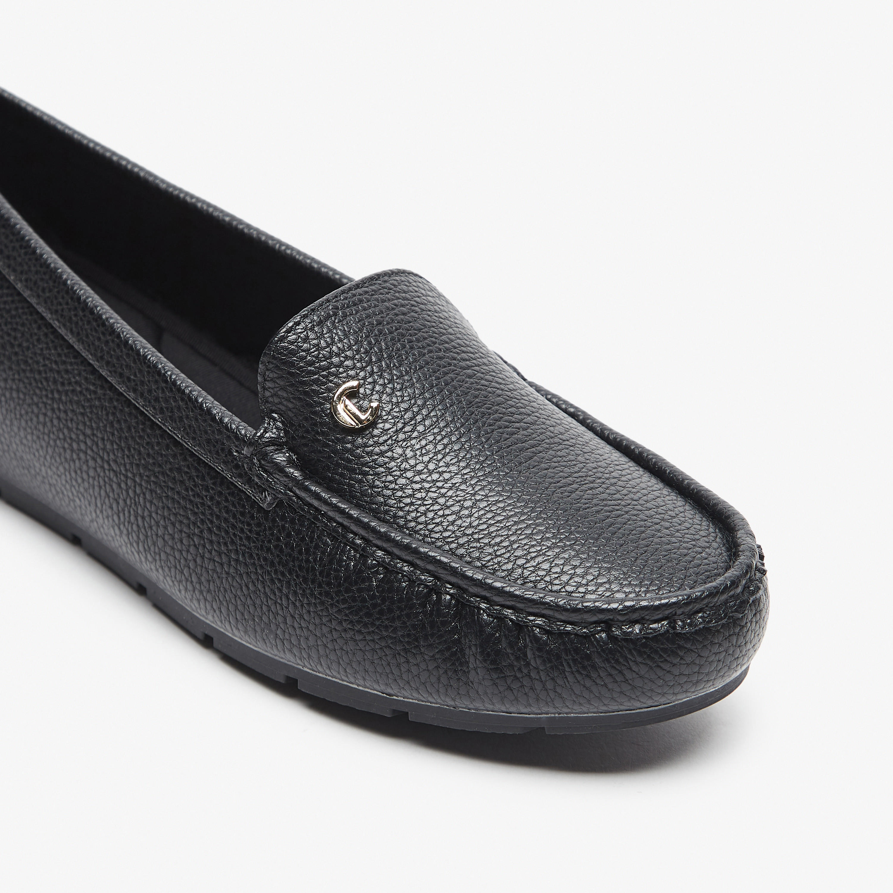 Le Confort Textured Slip-On Loafers-women-shoes-flats-loafers-image-5