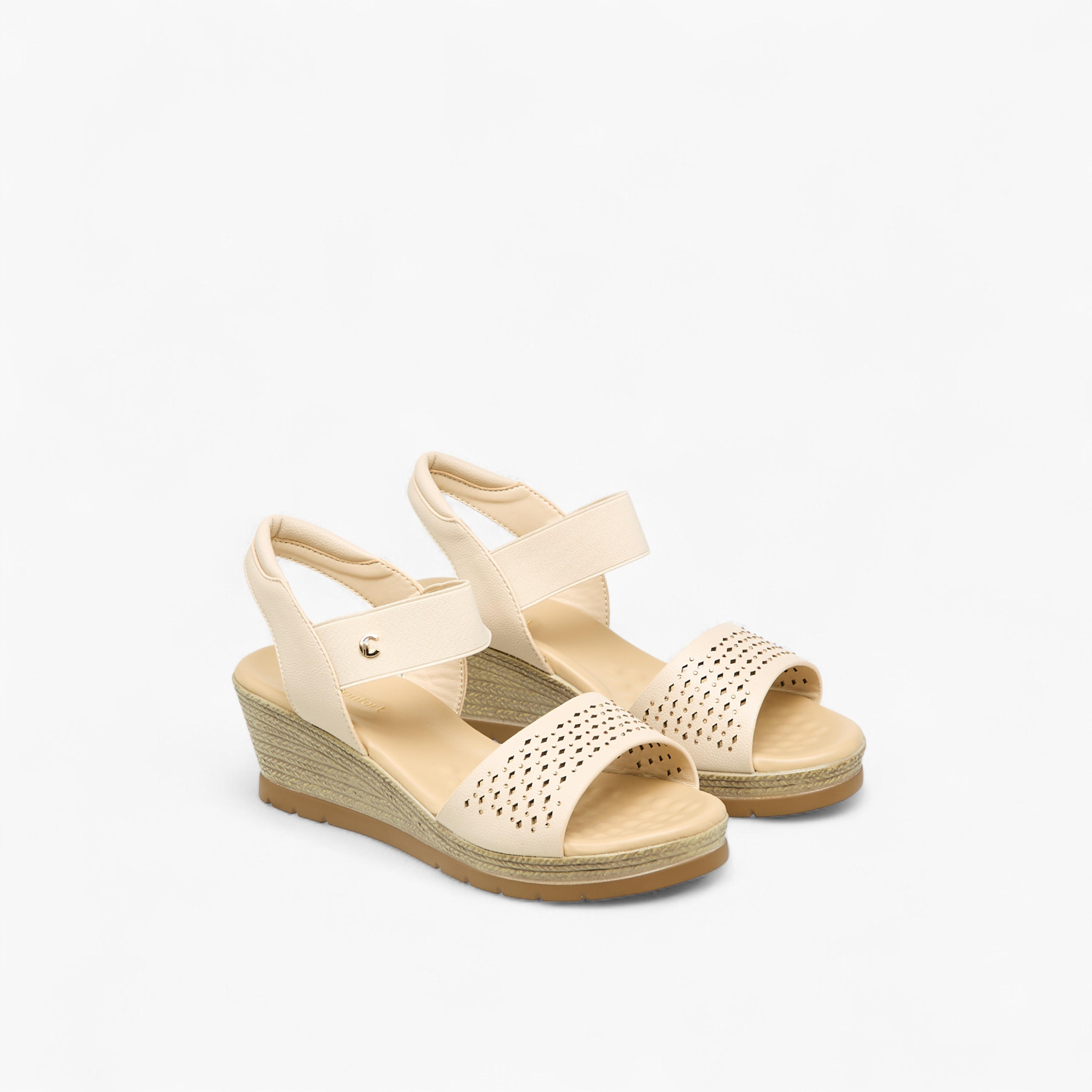 Le Confort Women Wedge Heel Slingback Sandals-women-shoes-sandals-heeled-image-1