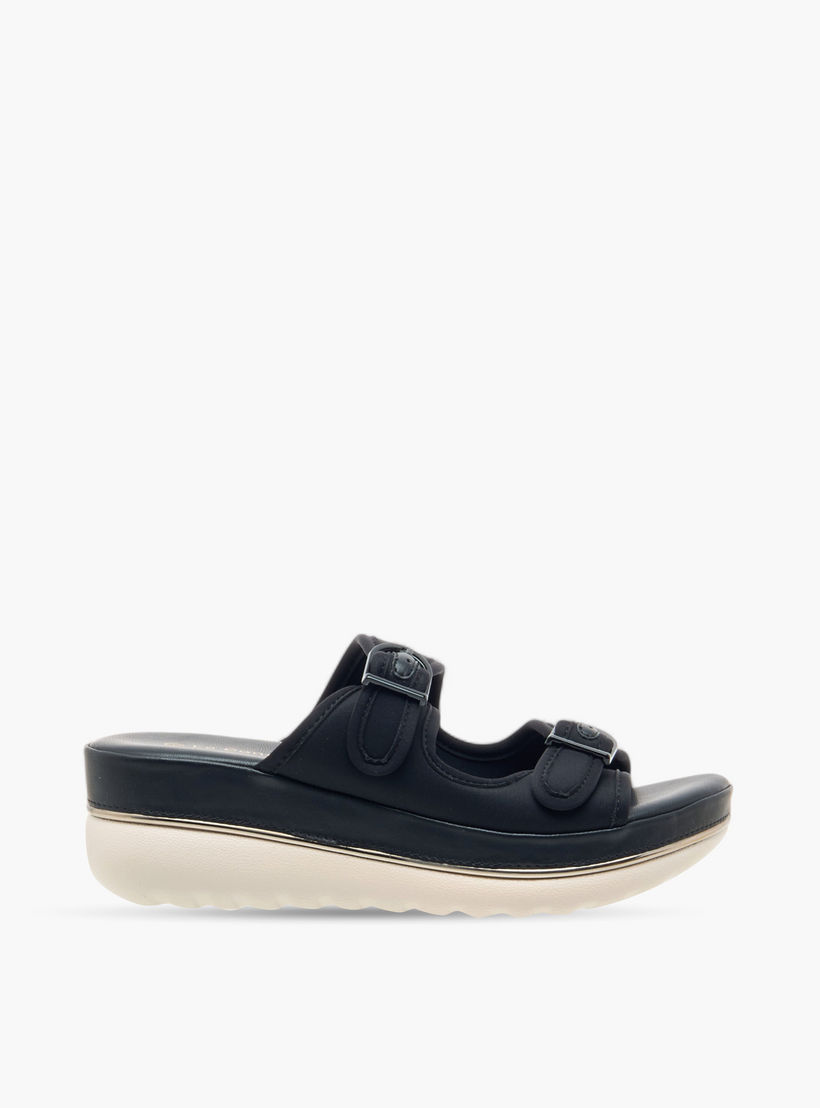 Le Confort Buckle Strap Slip-On Platform Comfort Sandals-women-shoes-flats-sandals-image-3