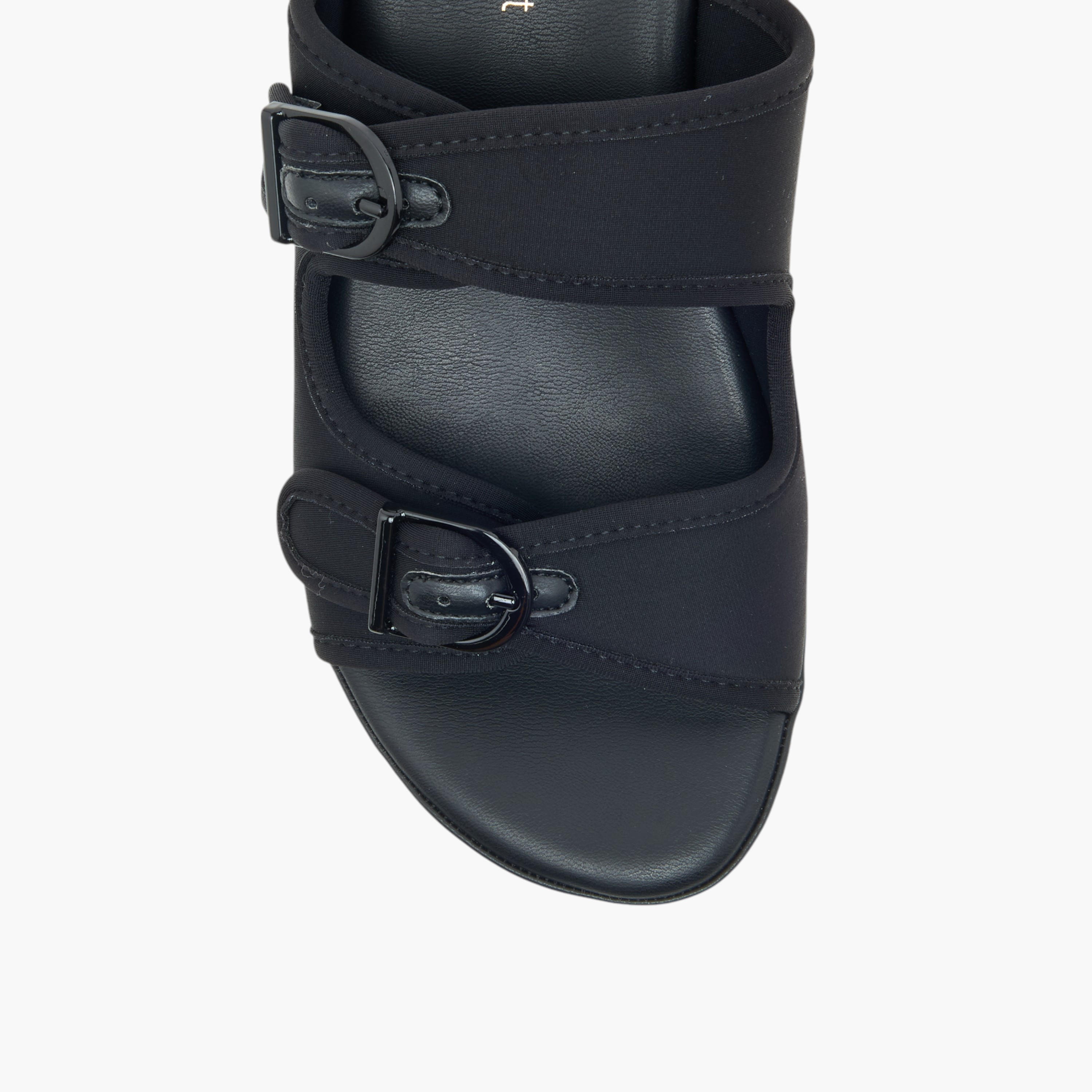 صندل بلاتفورم مريح سهل الارتداء بحزام بإبزيم من لو كونفورت-women-shoes-flats-sandals-image-4