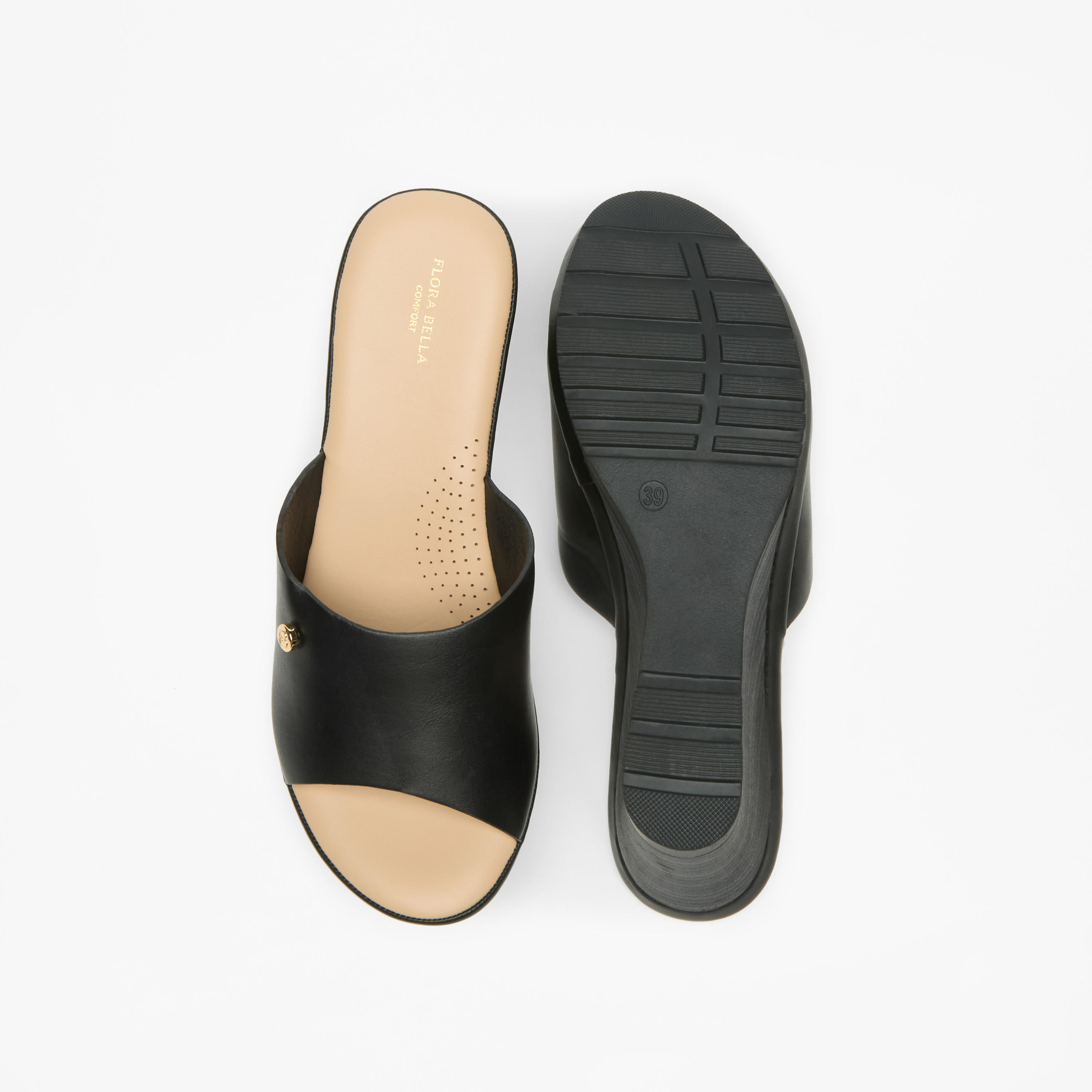 صندل سهل الارتداء بكعب ويدج وزينة شعار من فلورا بيلا-women-shoes-sandals-heeled-image-9