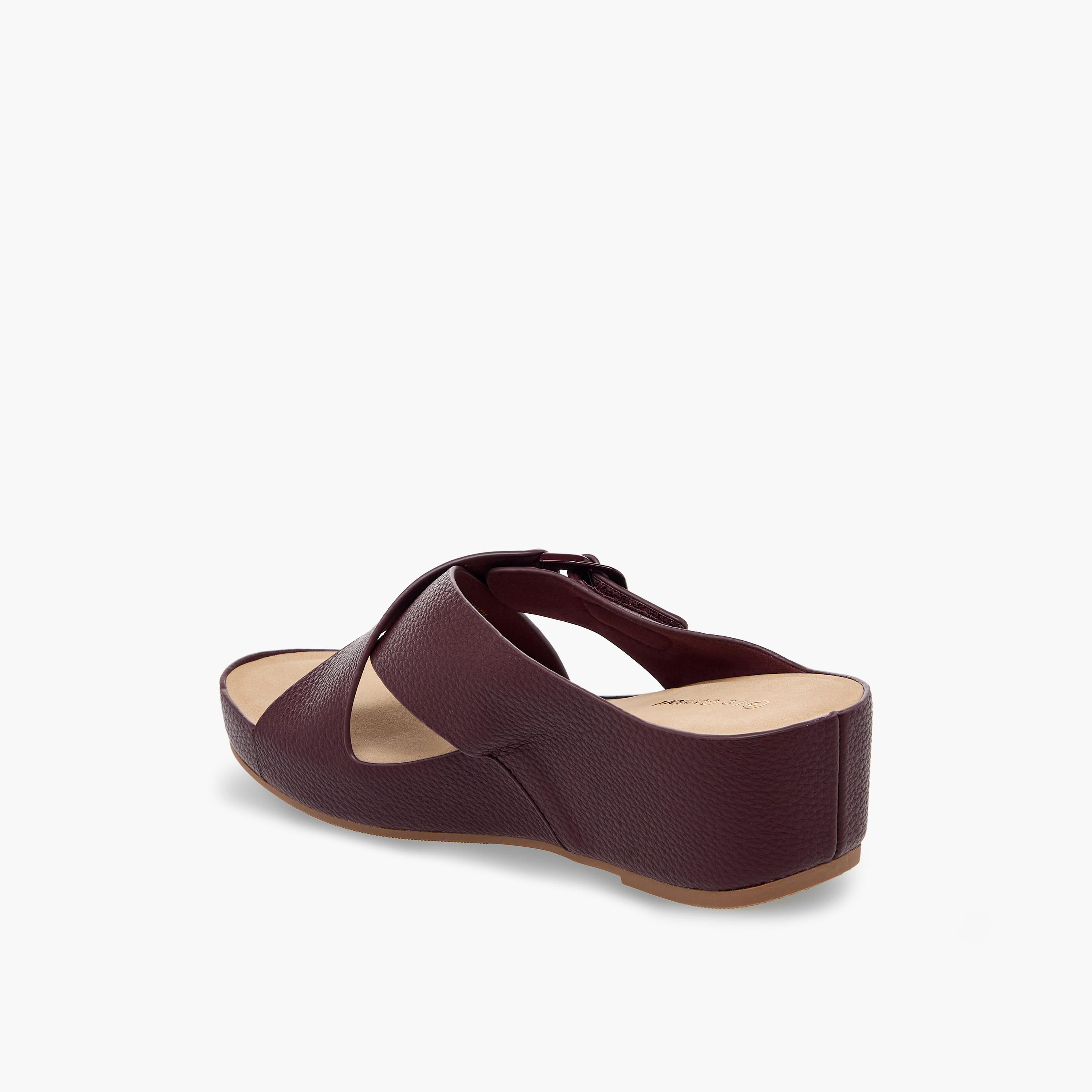 Le Confort Women Textured Cross Strap Wedge Sandals-women-shoes-sandals-heeled-image-5