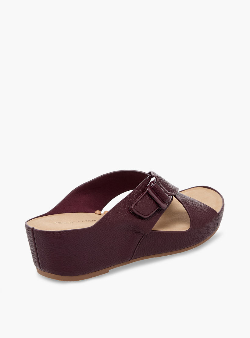 Le Confort Women Textured Cross Strap Wedge Sandals-women-shoes-sandals-heeled-image-6