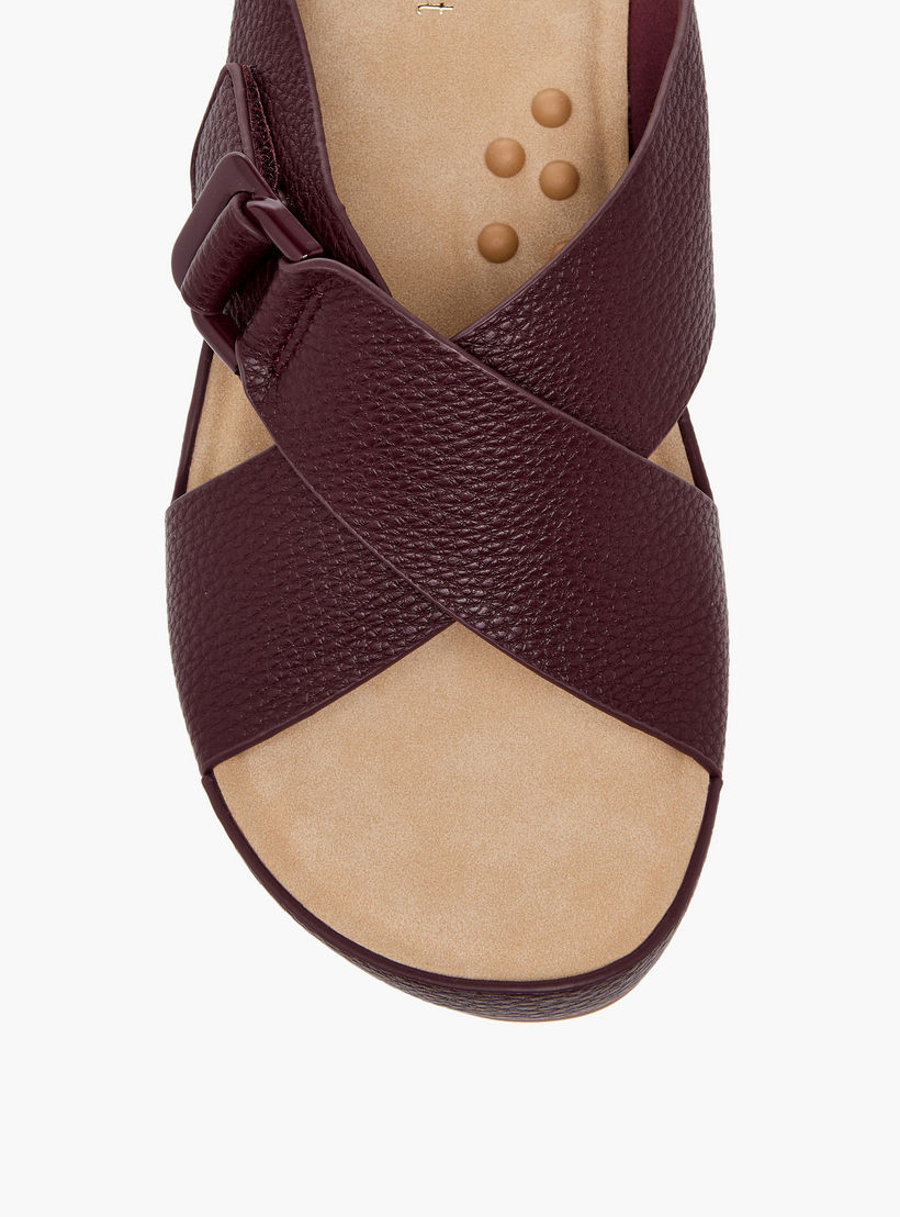 Le Confort Women Textured Cross Strap Wedge Sandals-women-shoes-sandals-heeled-image-7